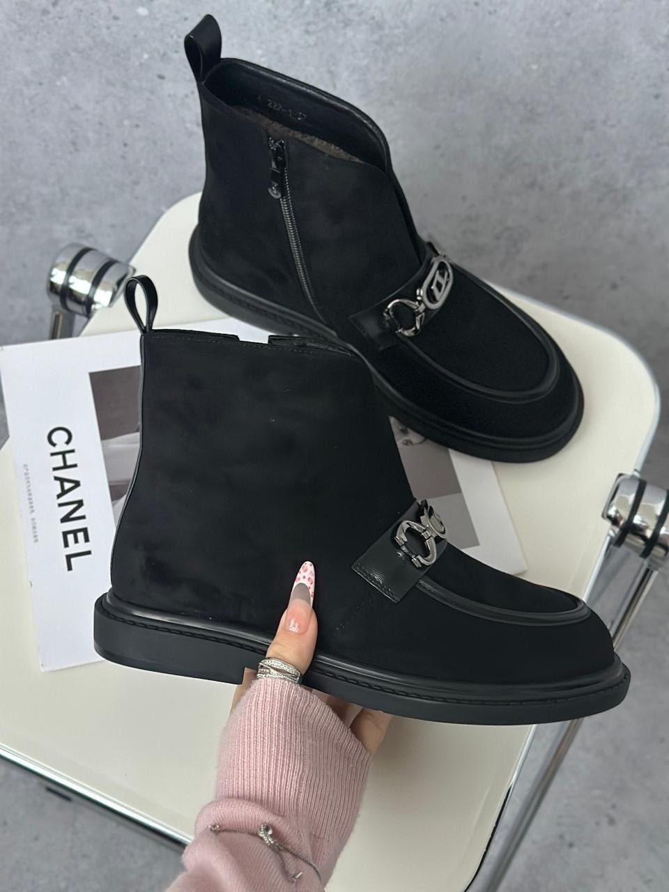 ,ботинки женские,замшевые ботинки,женская ,женские замшевые ботинки miu miu premium black