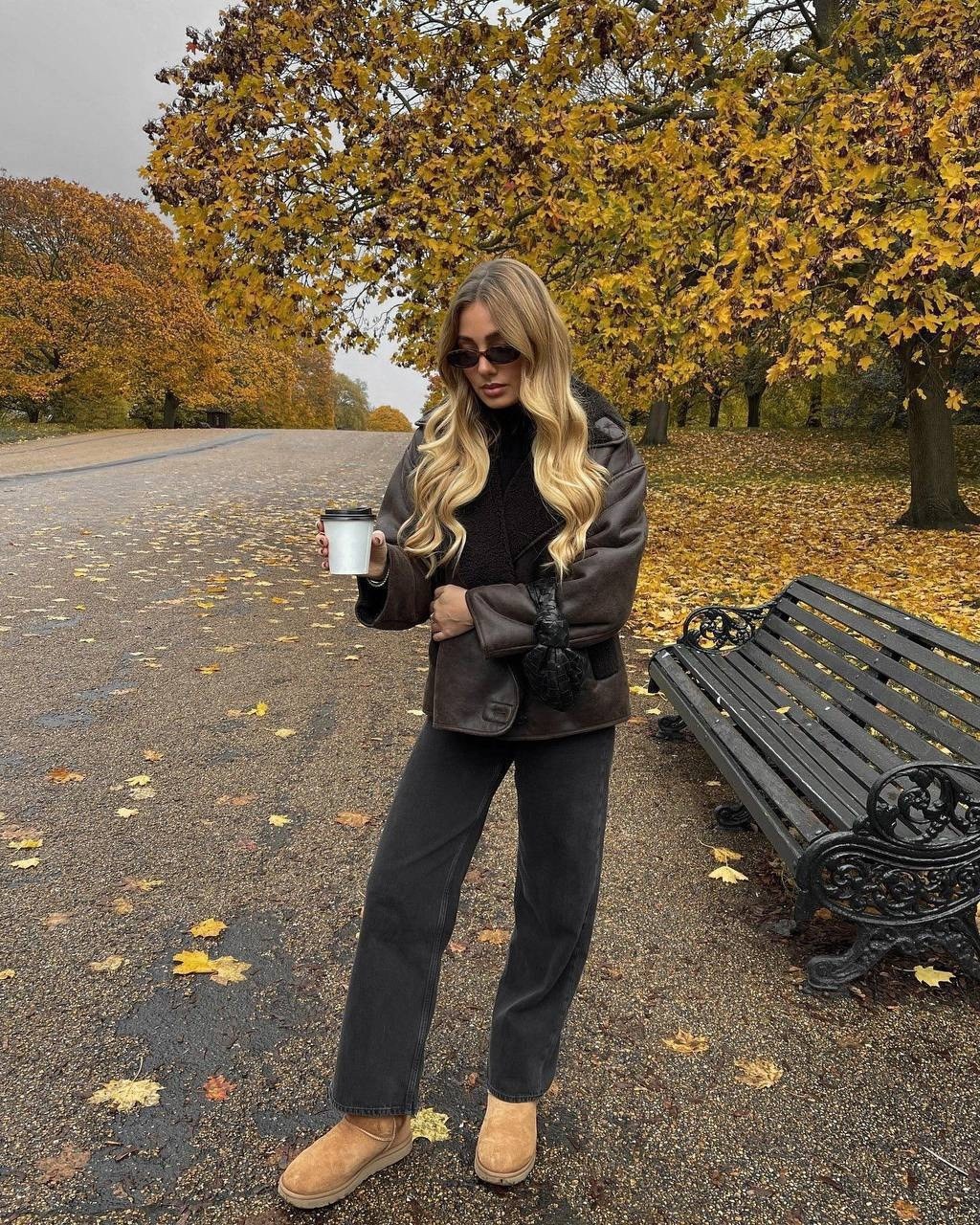 дубленка оверсайз,модные образы,повседневная куртка,зимняя дубленка оверсайз