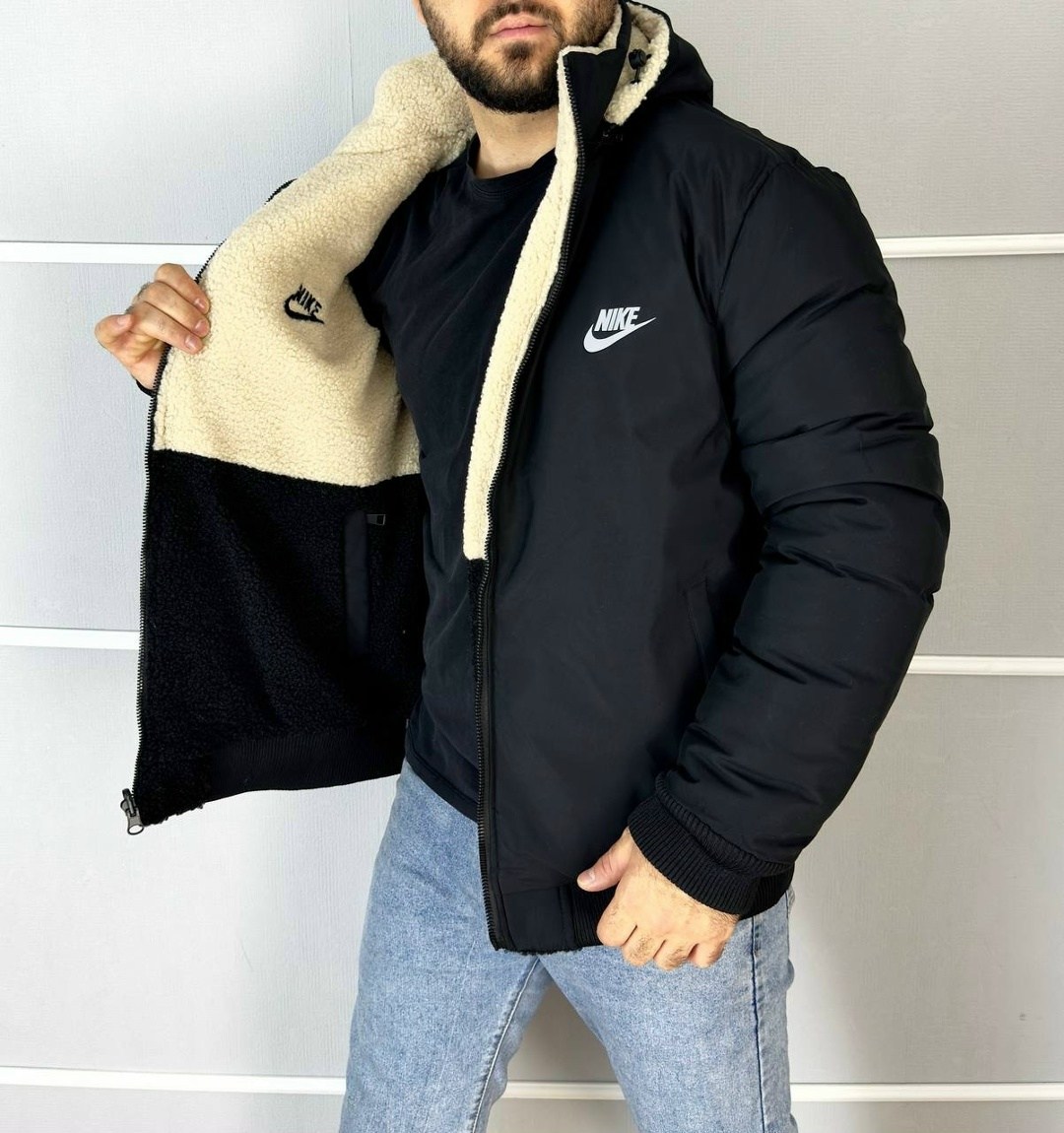 куртка nike барашек,найк двухсторонняя куртка nike барашек,куртка nike барашка двухсторонняя,зимняя куртка,плюшевая куртка nike