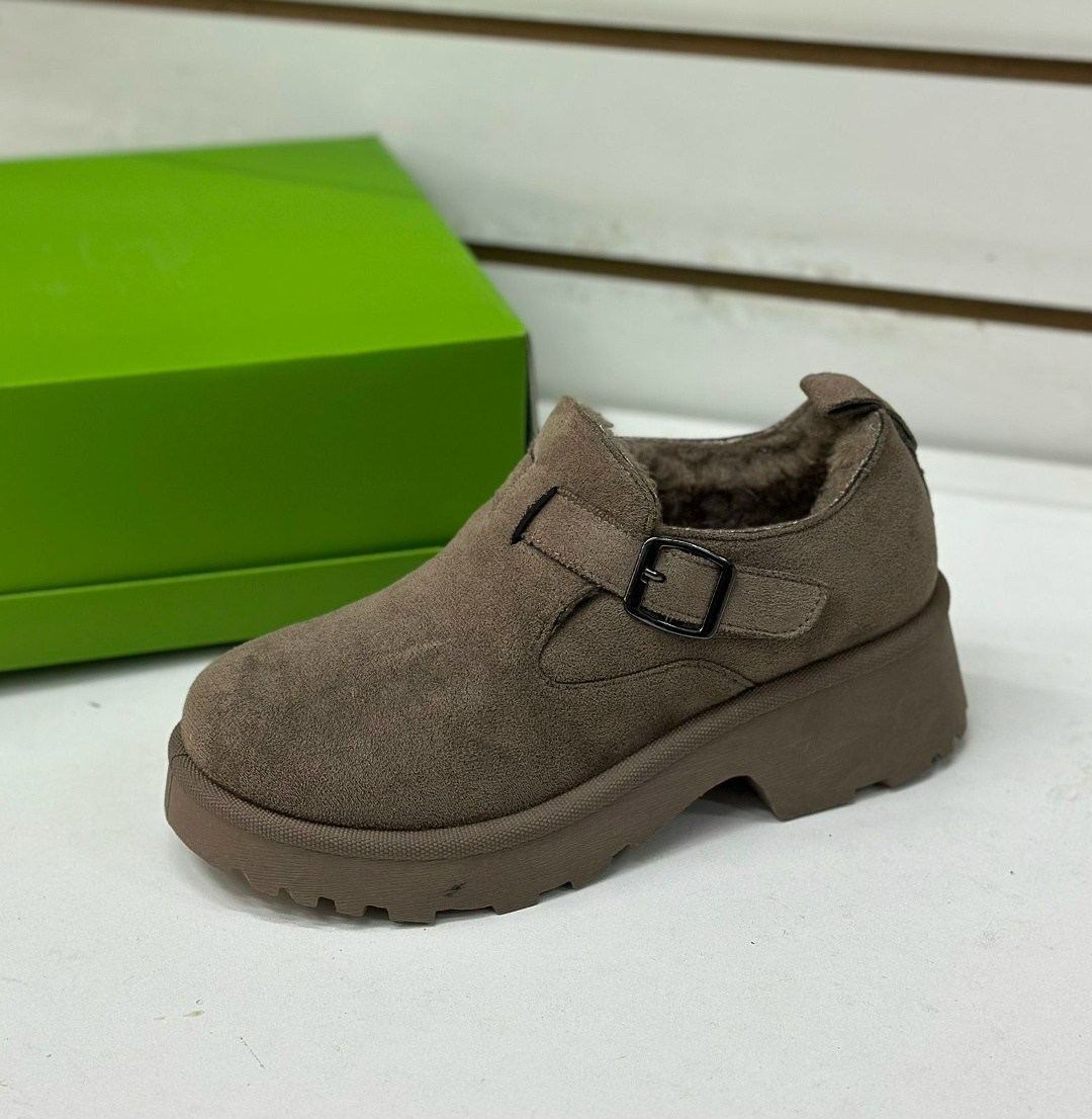 , женская,ботинки замш,мокасины замша,меховые замшевые туфли на плоской подошве на платформе