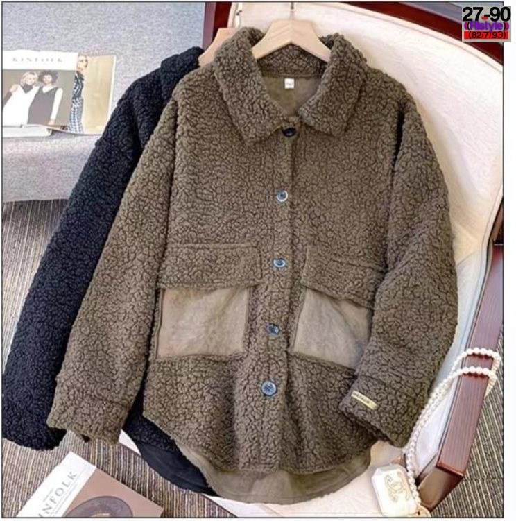 куртка из овечьей шерсти,плюшевое пальто,теплое пальто,женская куртка из овечьей шерсти,меховая куртка