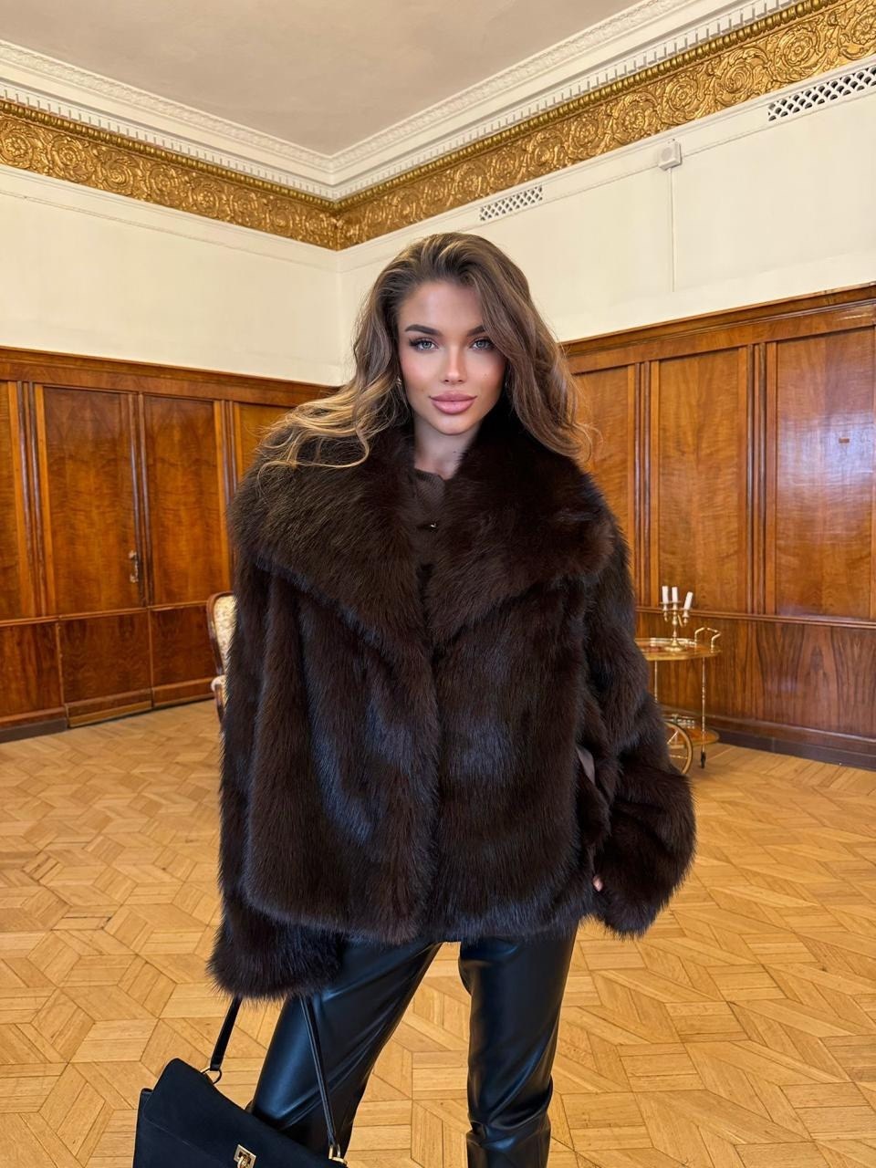 шуба из соболя,шуба из песца под соболя,шуба искусственная укороченная с длинным ворсом bynati,шуба соболь,полушубок из соболя