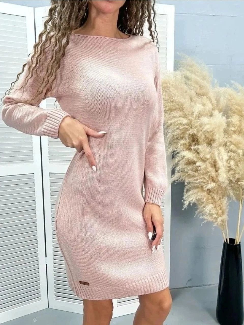 платье свитер теплое вязаное lady stile,платье свитер теплое вязаное,платье женское вязаное,вязаное теплое платье,плюшевое платье