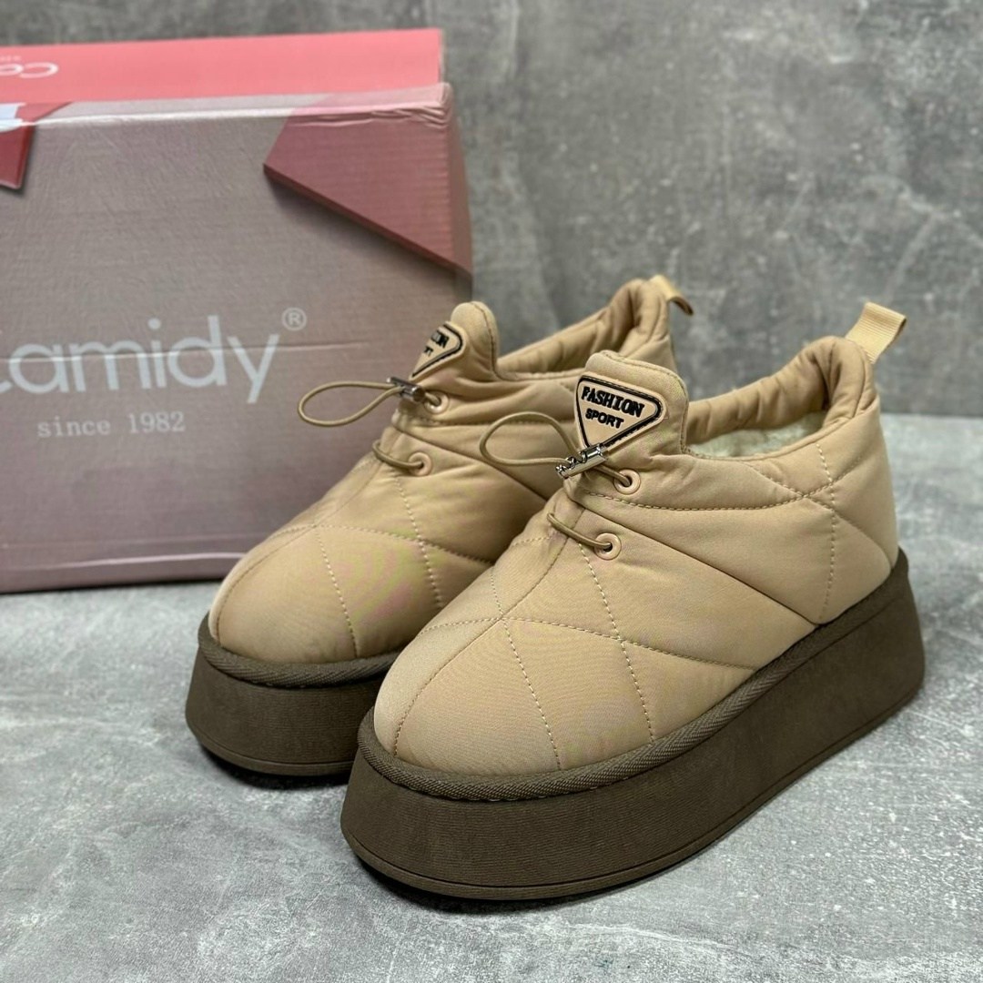 дутики женские,,дутики tendance aj1405-4-1 бежевый,дутики,дутики зимние