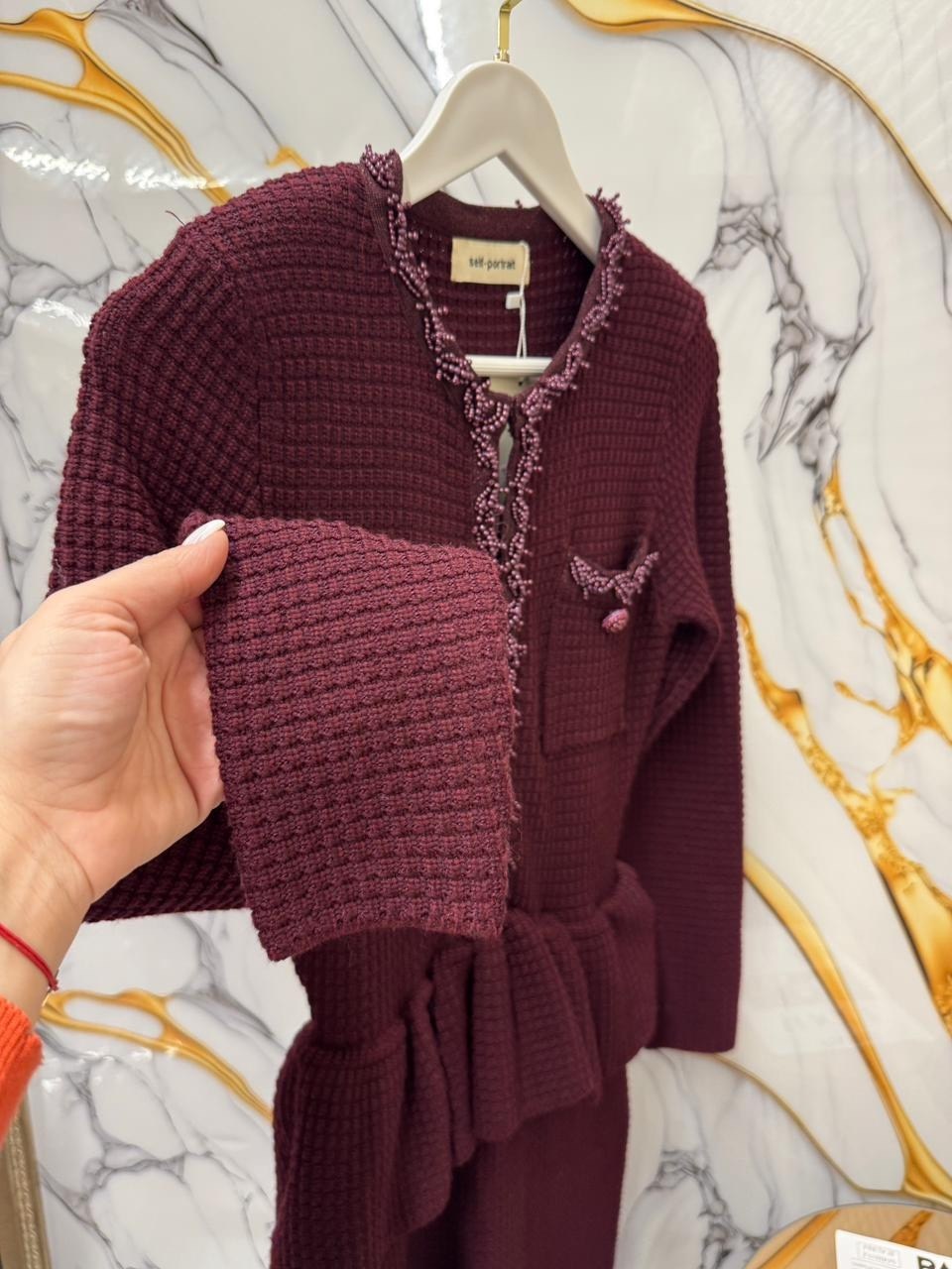 костюм трикотажный с юбкой макси emberens,трикотажный костюм с юбкой,вязаные костюмы,вязаный костюм с юбкой,женские костюмы с юбкой