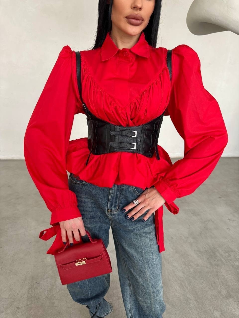 модные наряды,блуза с объемными рукавами,рубашка с корсетом,мода модная