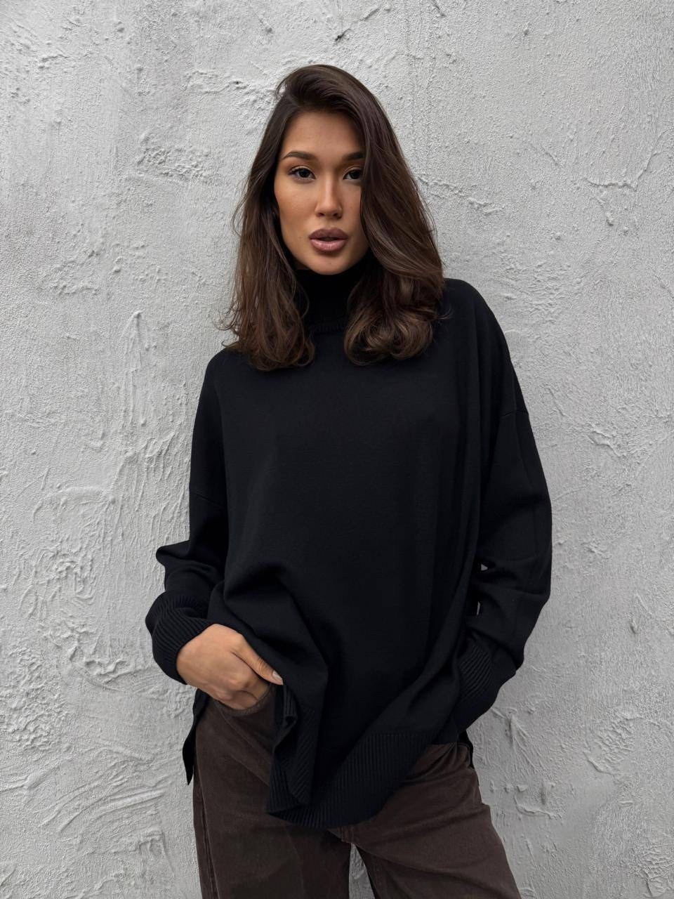 свитер с горлом оверсайз idp clo 256807230,свитер оверсайз джемпер,свитер оверсайз с высоким воротом,свитер с высоким воротом,свитер оверсайз с высоким воротником