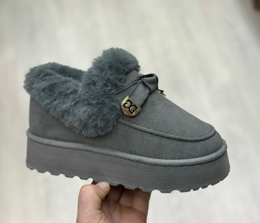 женские угги,,угги замш,угги зимние укороченные на платформе с мехом veravl 285165322,зимняя женская