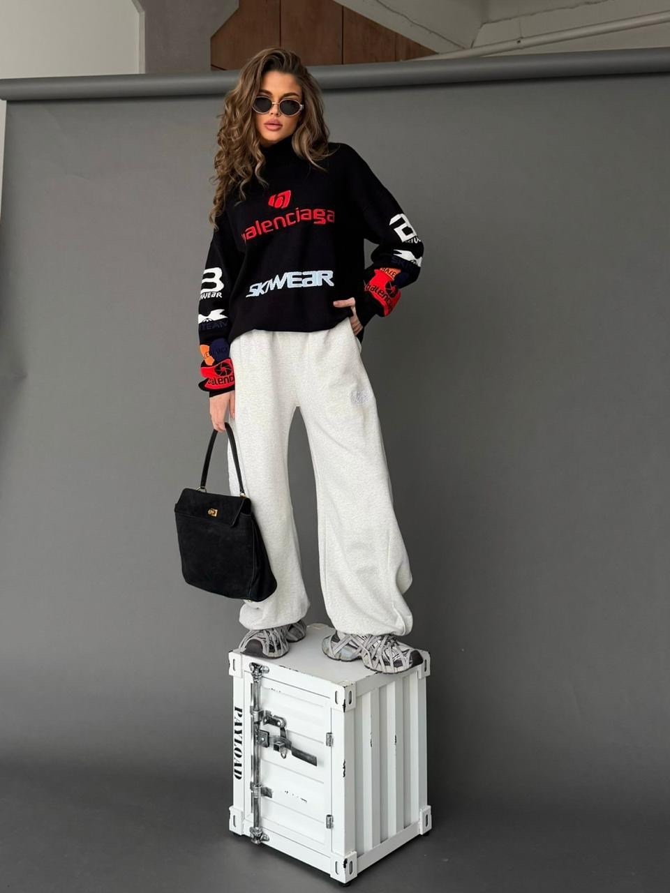 свитшот с начесом оверсайз базовый кофта only she,свитшот женский,серый свитшот,свитшот с начесом оверсайз базовый кофта only she 264821939,свитшот