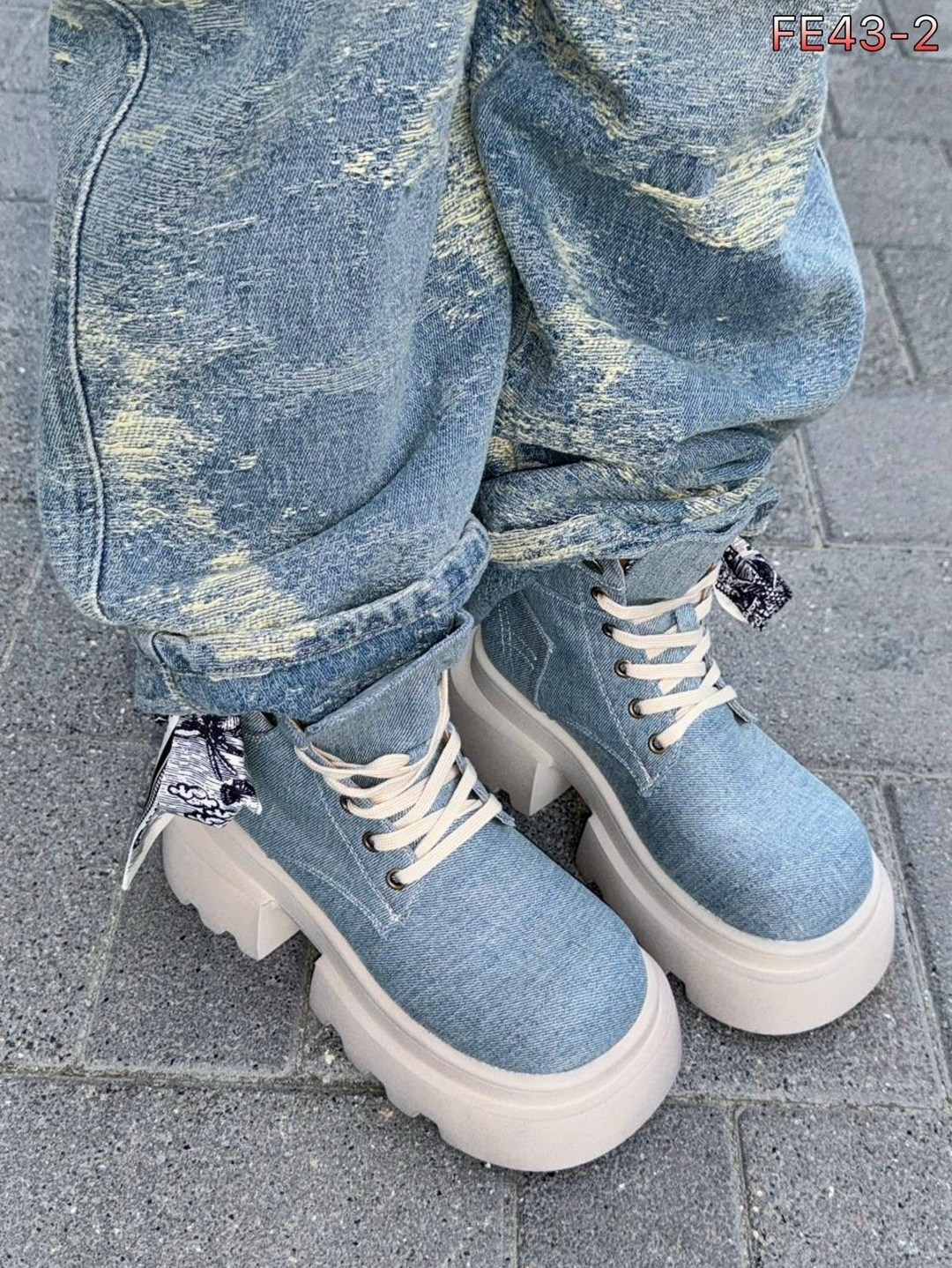 ,джинсовые ботинки,ботинки женские,ботинки модные,джинсовая