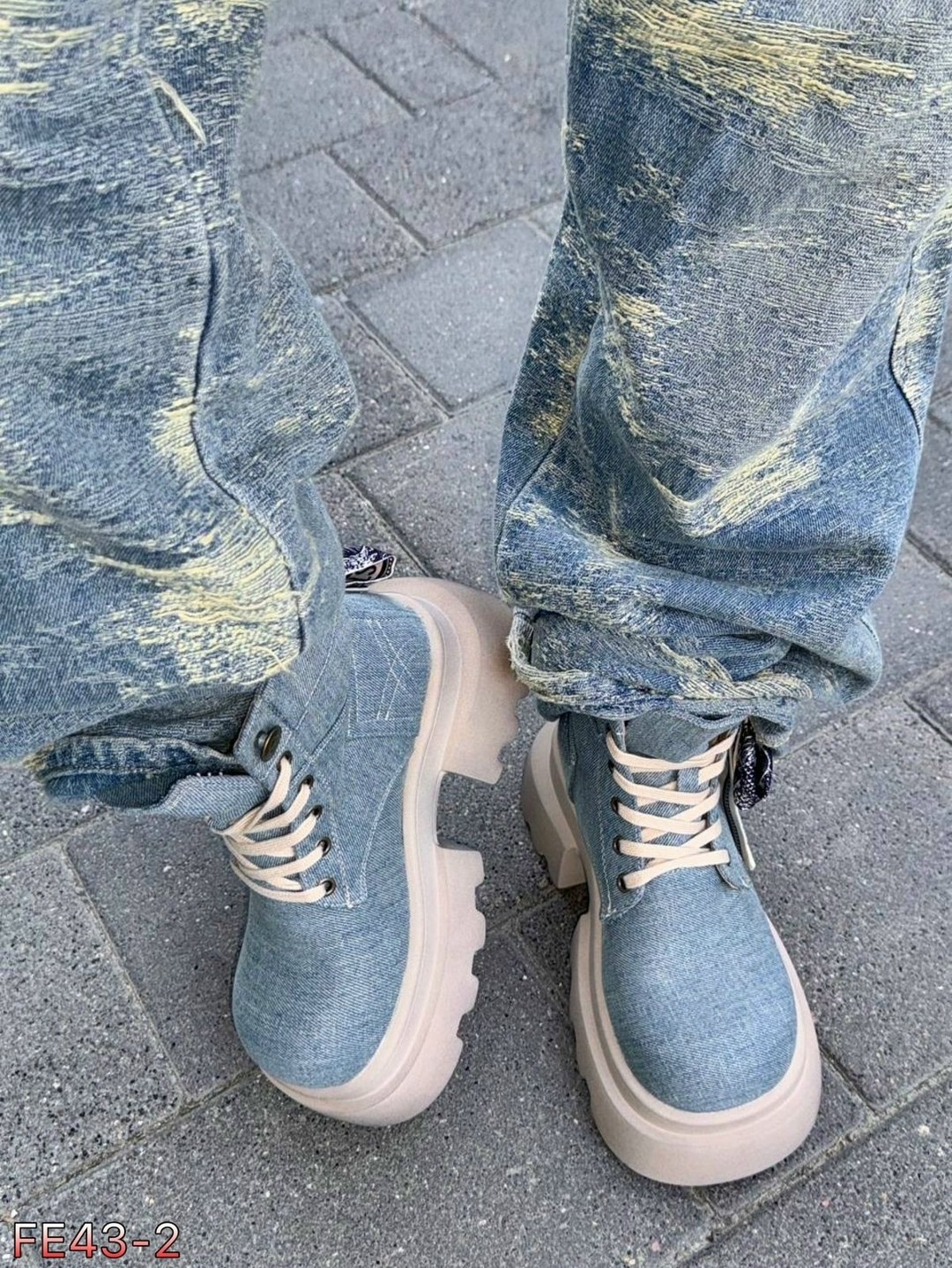 ,джинсовые ботинки,ботинки женские,ботинки модные,джинсовая