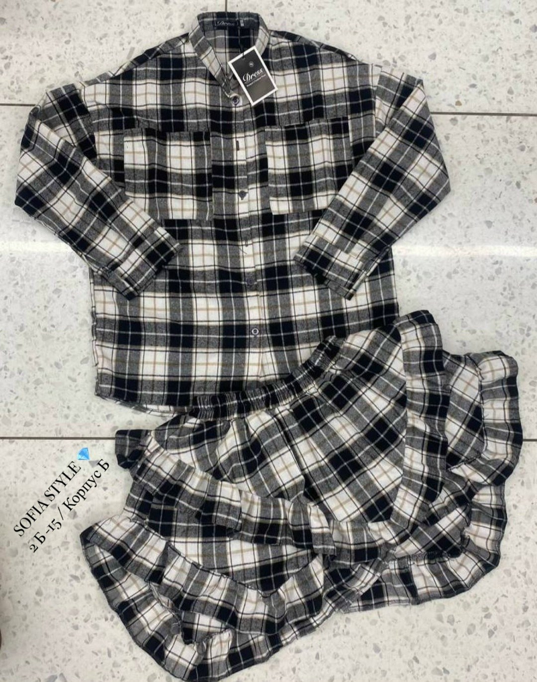 костюмы женские с юбкой,костюм с рубашкой и юбкой в клетку,костюм двойка с юбкой и рубашкой в клетку btf brand,юбка с рубашкой,платье в клетку
