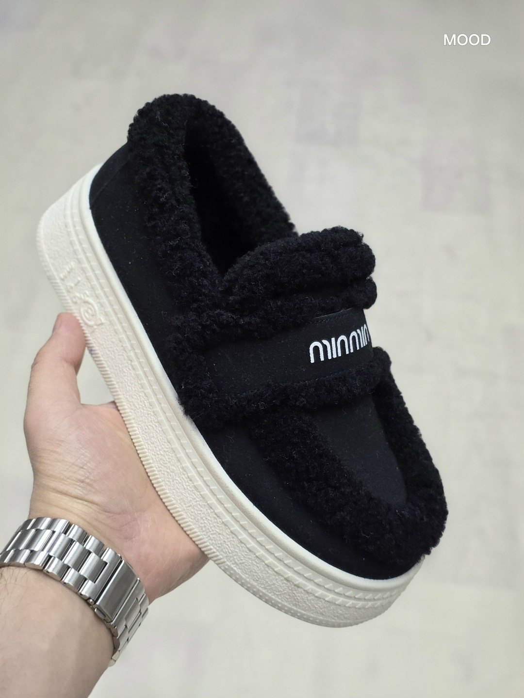 ,женская ,лоферы prada,повседневная ,туфли-лоферы женские prada a131269 замшевые зимние с мехом серые