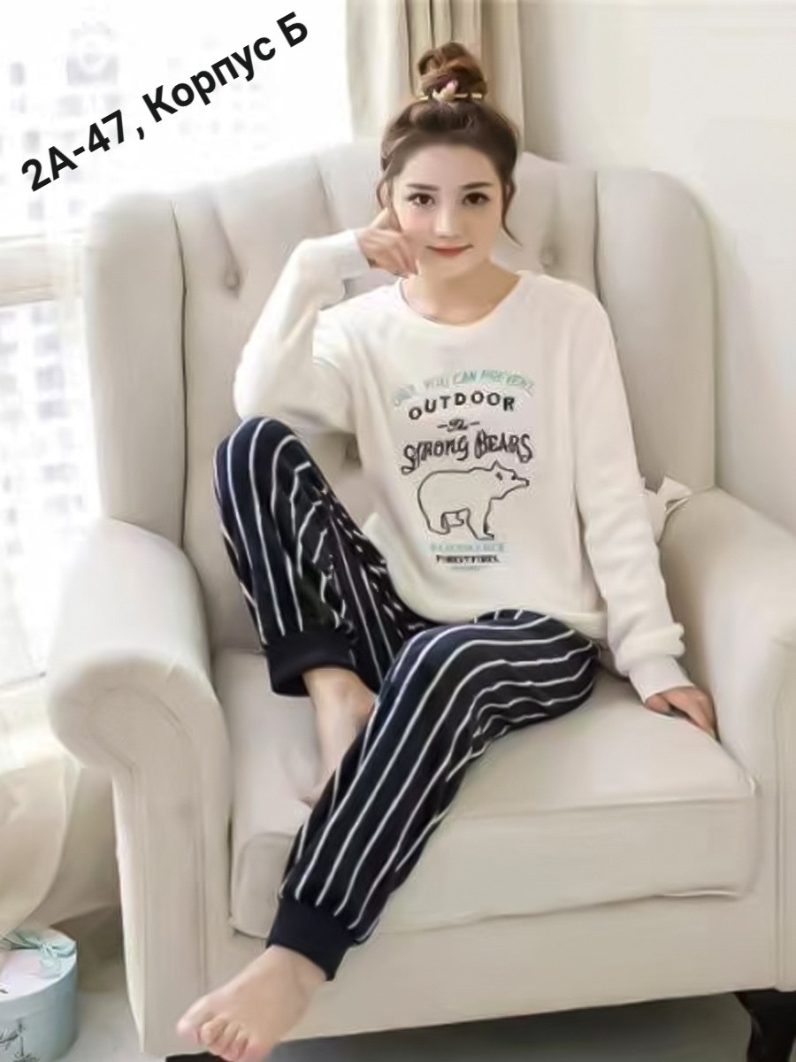 пижама женская теплая плюшевая,пижама женская теплая,комплект женской пижамы,корейские пижамы для девушек,зимняя пижама