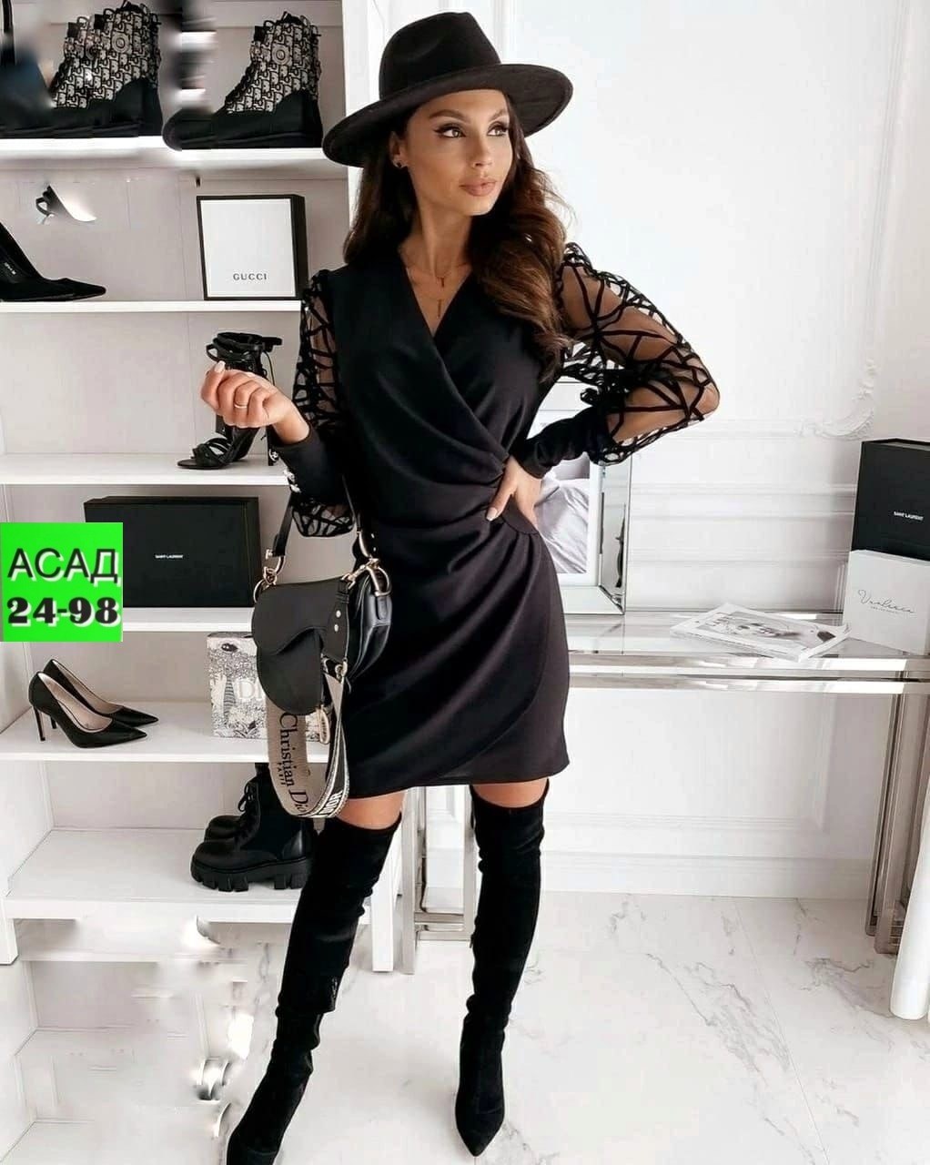 ,платье черное,платье женское черное вечерний/праздничный креп в сеточку,платье из ткани крепун и сетка,платье черное ткань крепун и сетка