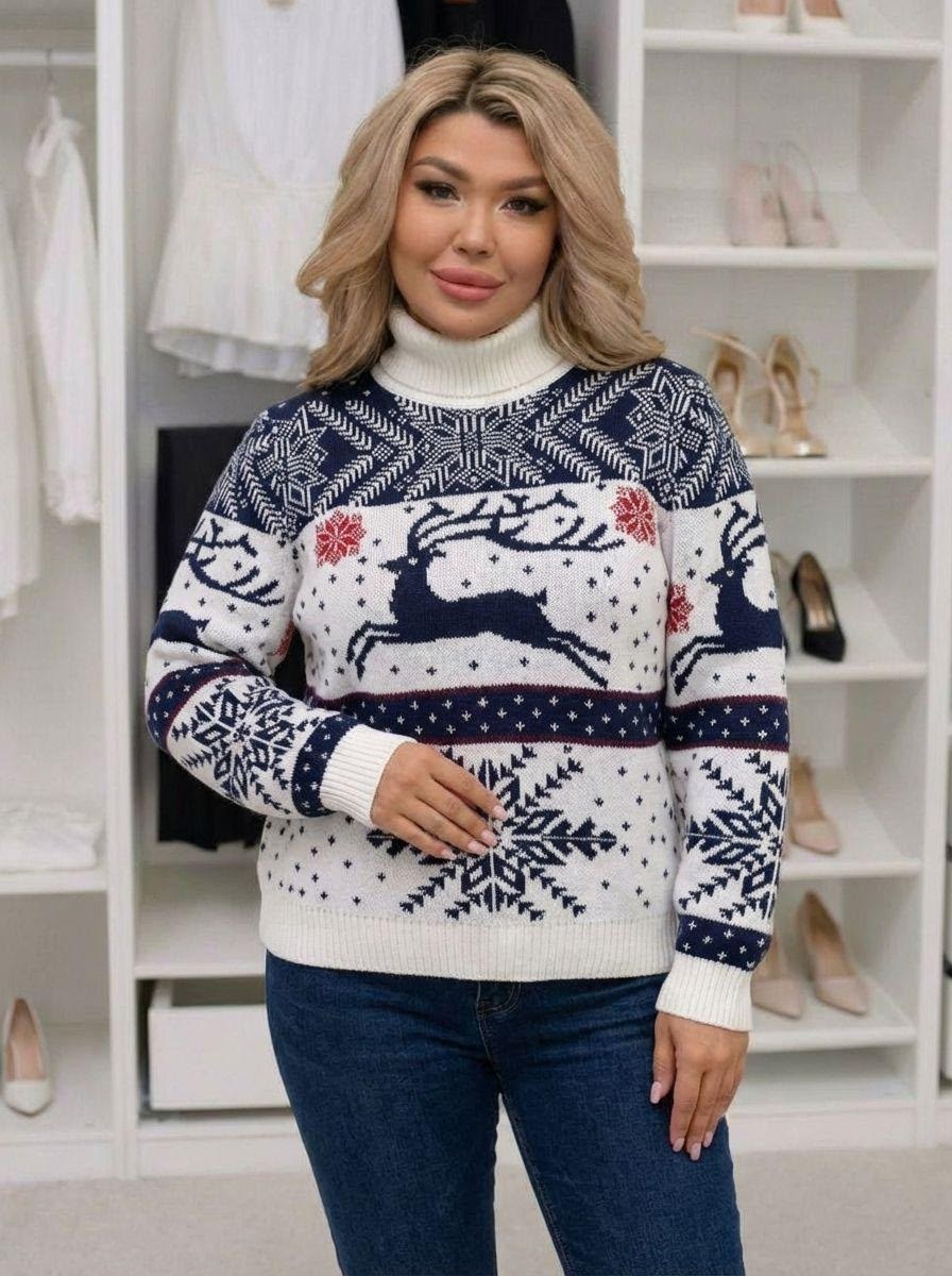 женский свитер,свитер с оленями,джемпер с оленями,кофта свитер,женский свитер с оленями