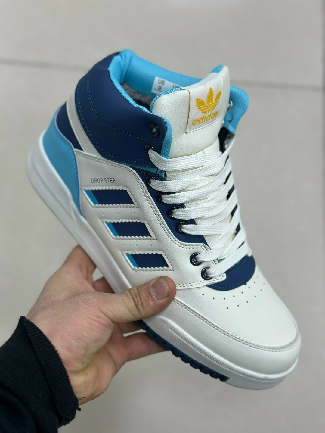 зимние кроссовки adidas,,крос adidas drop step выс бел чер зим 2102-5,кроссовки,женские зимние кроссовки d-sh-r