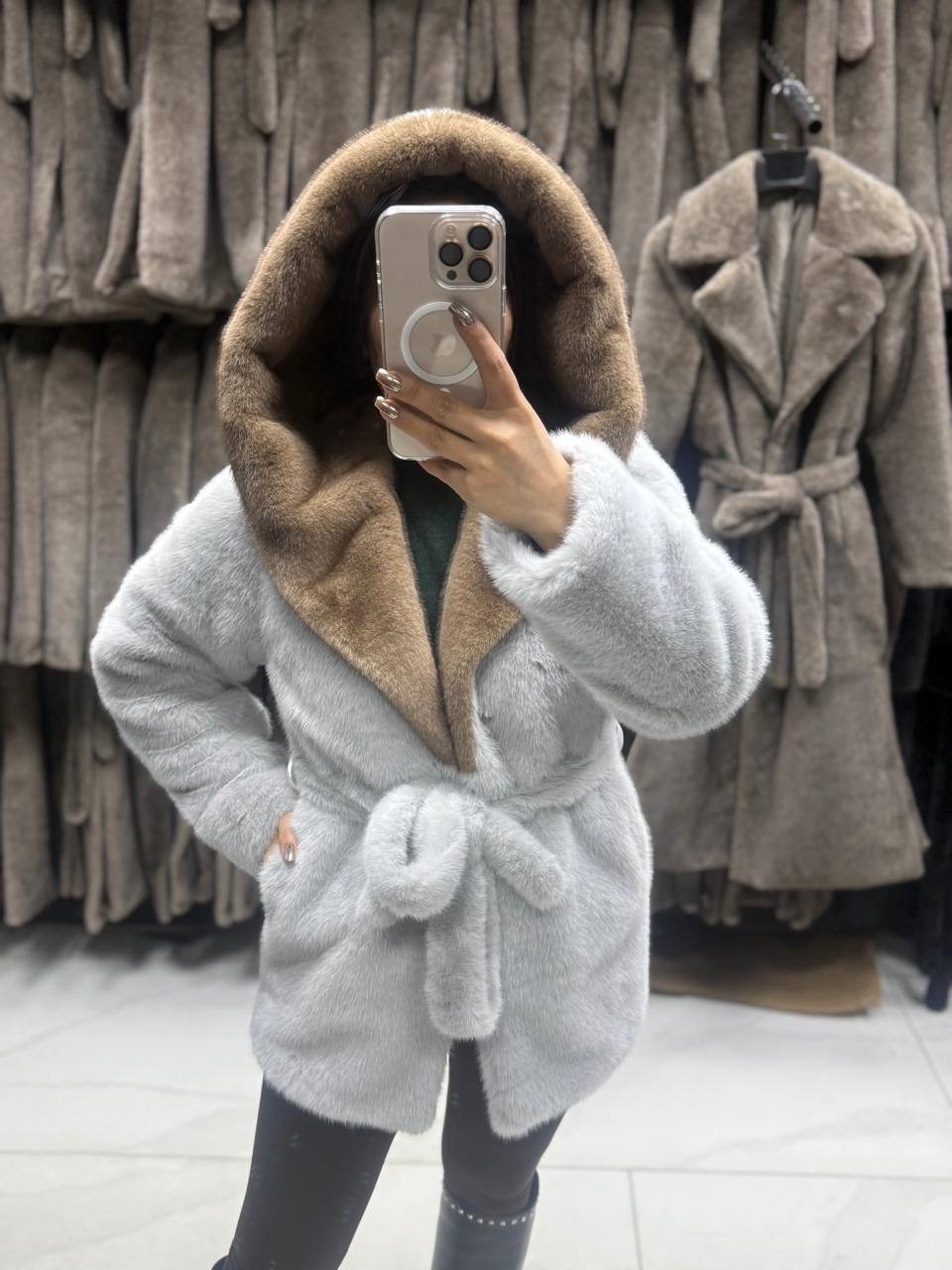 шубка из эко меха под норку с капюшоном,шуба эко мех под норку с капюшоном,шуба искусственная под норку с капюшоном,норковая шуба,шуба