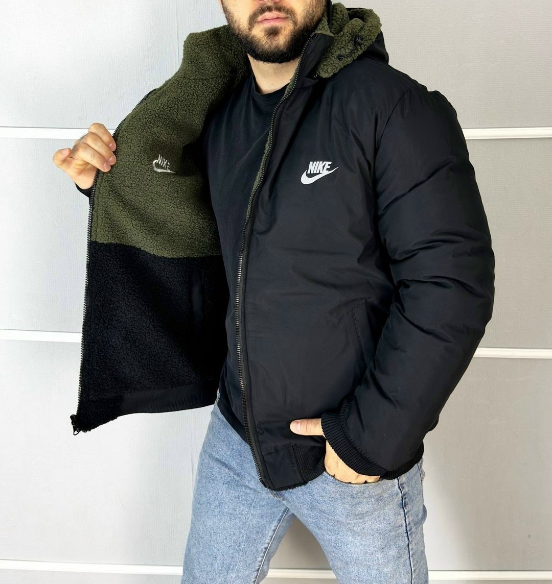 куртка nike барашек,найк двухсторонняя куртка nike барашек,куртка nike барашка двухсторонняя,зимняя куртка,плюшевая куртка nike