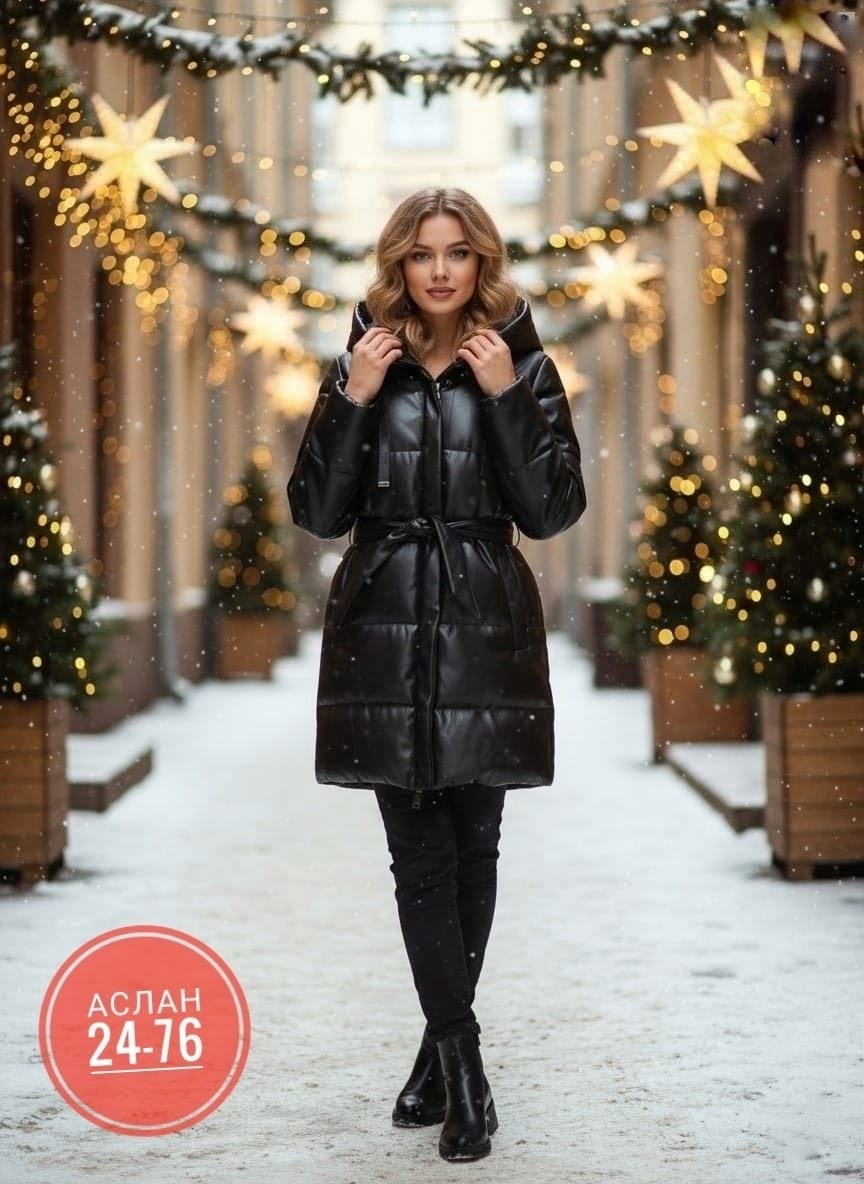 куртка из экокожи женская,пуховик из экокожи,куртка зимняя удлиненная с капюшоном экокожа h&f discount,удлиненная демисезонная куртка с капюшоном liya,куртка из экокожи