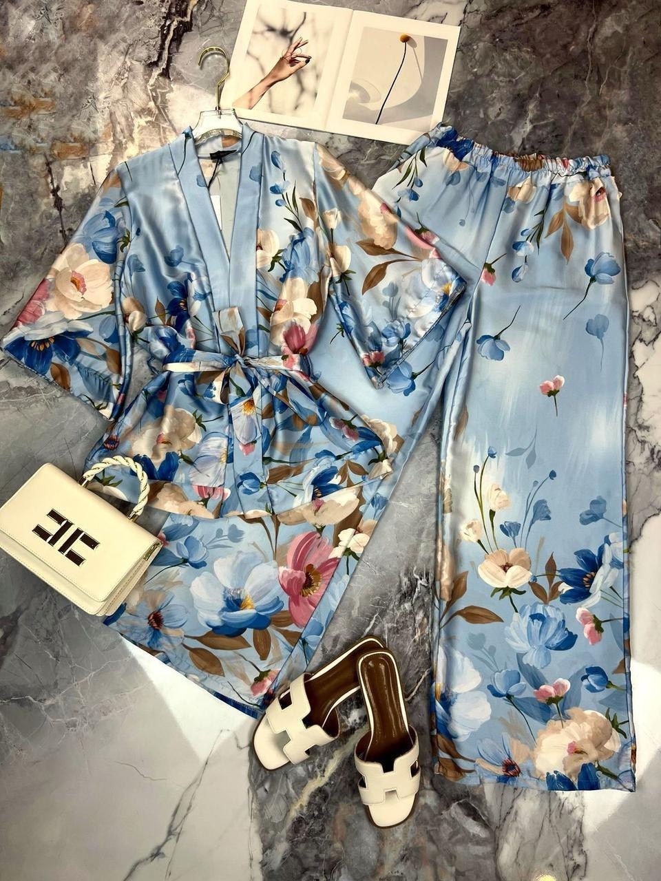 костюм в пижамном стиле,модные образы,летние костюмы,стильные образы