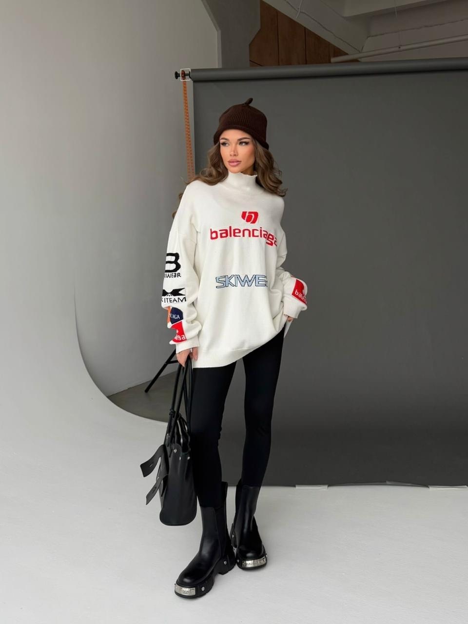 свитшот с начесом оверсайз базовый кофта only she,свитшот женская,свитшот balenciaga,свитшот,свитшот толстовка