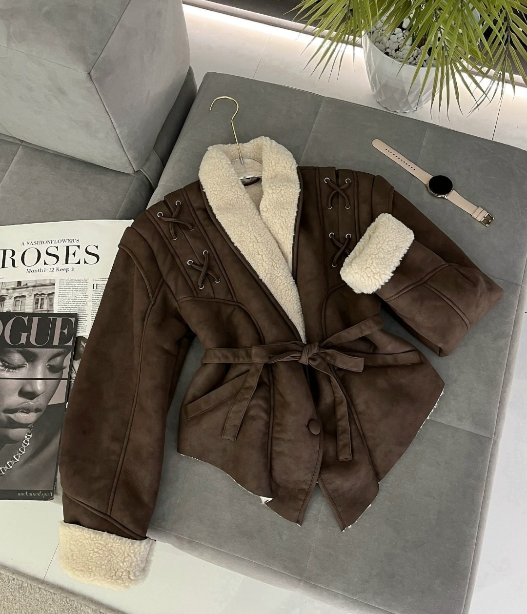 теплая куртка,модное пальто,модная куртка,куртка с поясом,комбинированная куртка