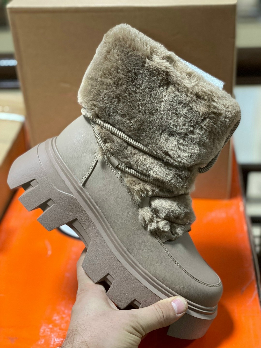 серые дутики луноходы из текстиля respect,,дутики женские,ботинки женские зимние,женская зимняя