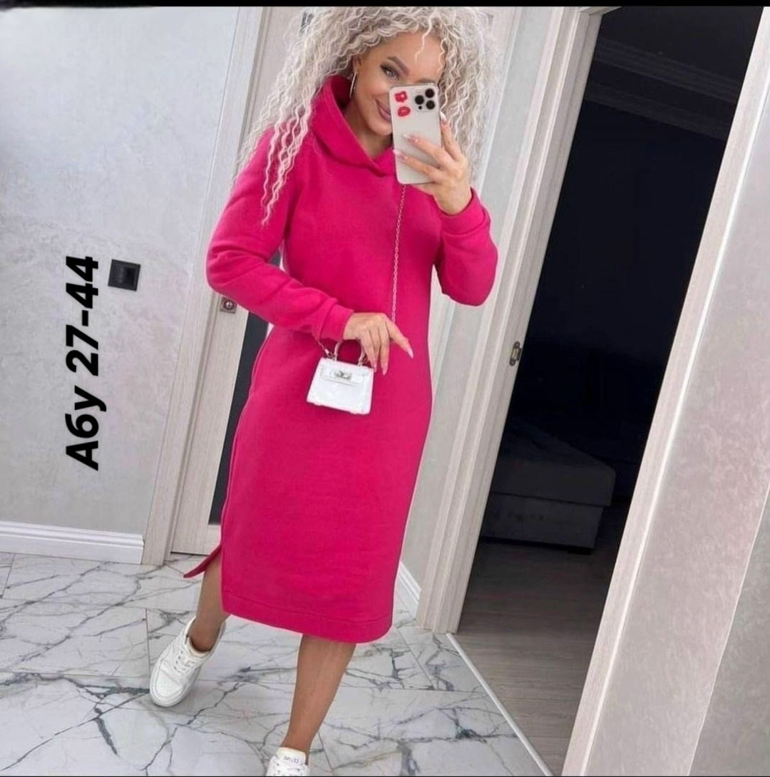 теплое платье с капюшоном,платье-худи,платье с капюшоном,спортивное платье с капюшоном,платье женская