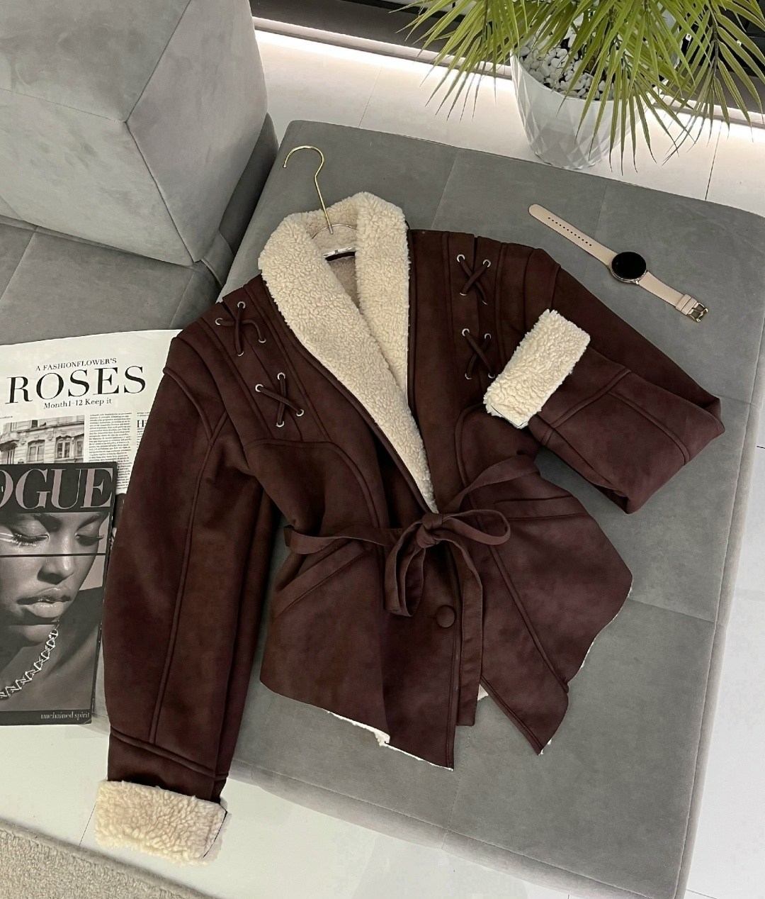 теплая куртка,модное пальто,модная куртка,куртка с поясом,комбинированная куртка