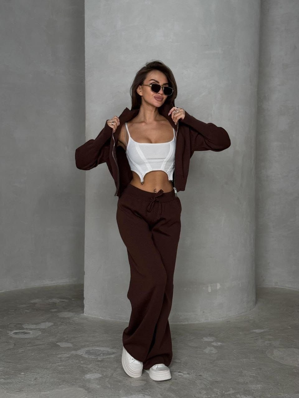 трикотажный костюм,женский костюм,костюм вязаный,костюм кашемировый,костюм трикотажный с брюками вязаный на молнии moreclo