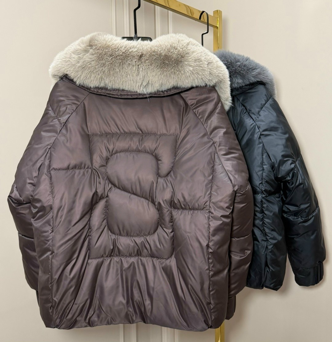 женское пальто с воротником из натурального лисьего меха, с гусиным пухом,зимняя женская куртка из натурального лисьего меха с воротником на гусином пуху,женский пуховик свободного покроя с воротником