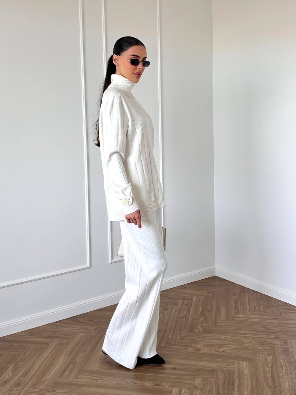 костюм вязаный теплый с брюками vievie цвет черный,костюм вязаный теплый с брюками vievie,трикотажные костюмы mario enzo,трикотажный костюм,костюм вязаный теплый с брюками vievie 257381484