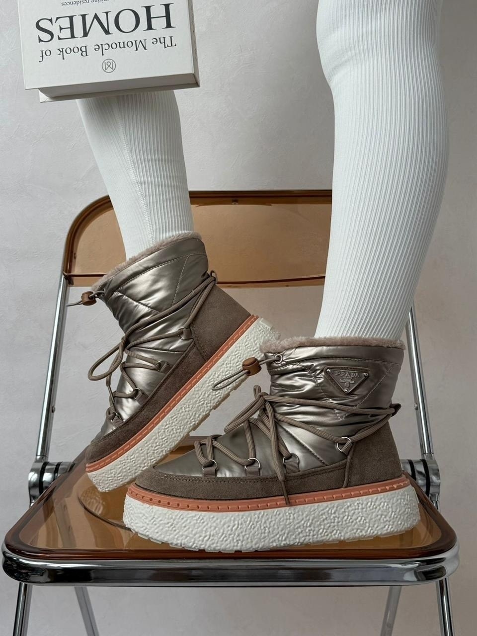 зимние ботинки tommy hilfiger на шнуровке metallic snowboot серебряный,bogner мунбуты луноходы,луноходы 23102155,луноходы 2338014,луноходы женские