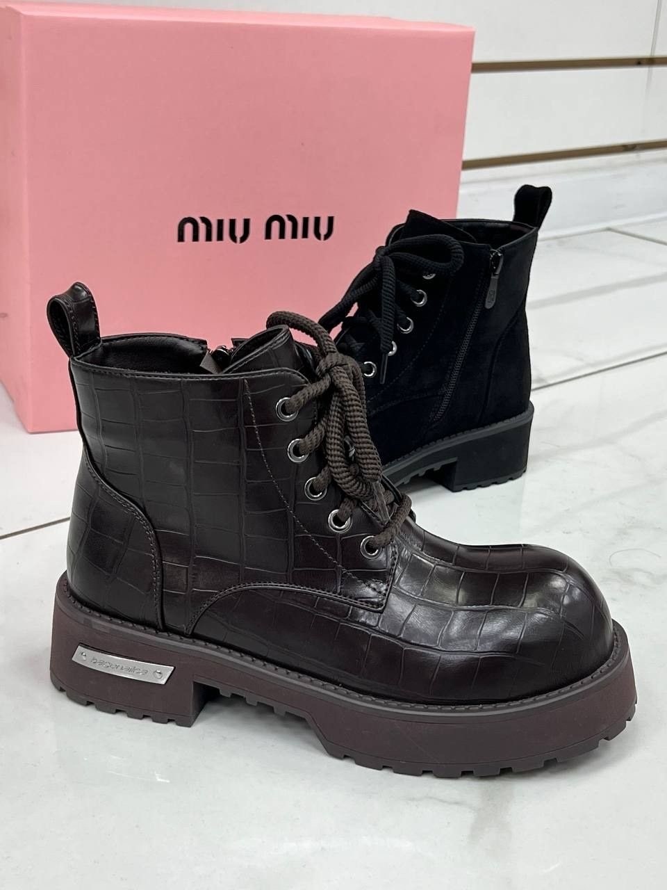 ,ботинки miu miu,ботинки,ботинки миу миу женские зимние, женская