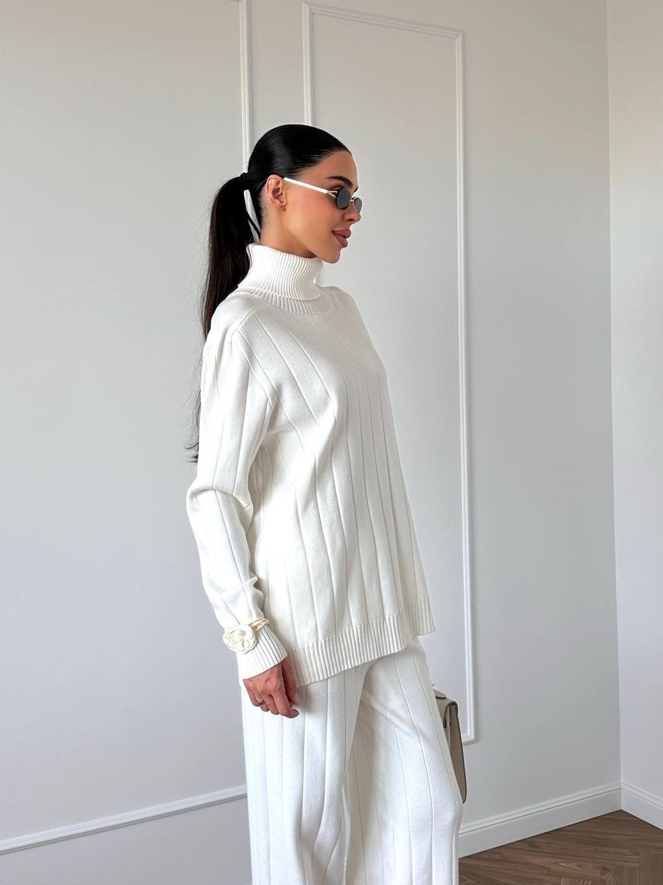 костюм вязаный теплый с брюками vievie цвет черный,костюм вязаный теплый с брюками vievie,трикотажные костюмы mario enzo,трикотажный костюм,костюм вязаный теплый с брюками vievie 257381484