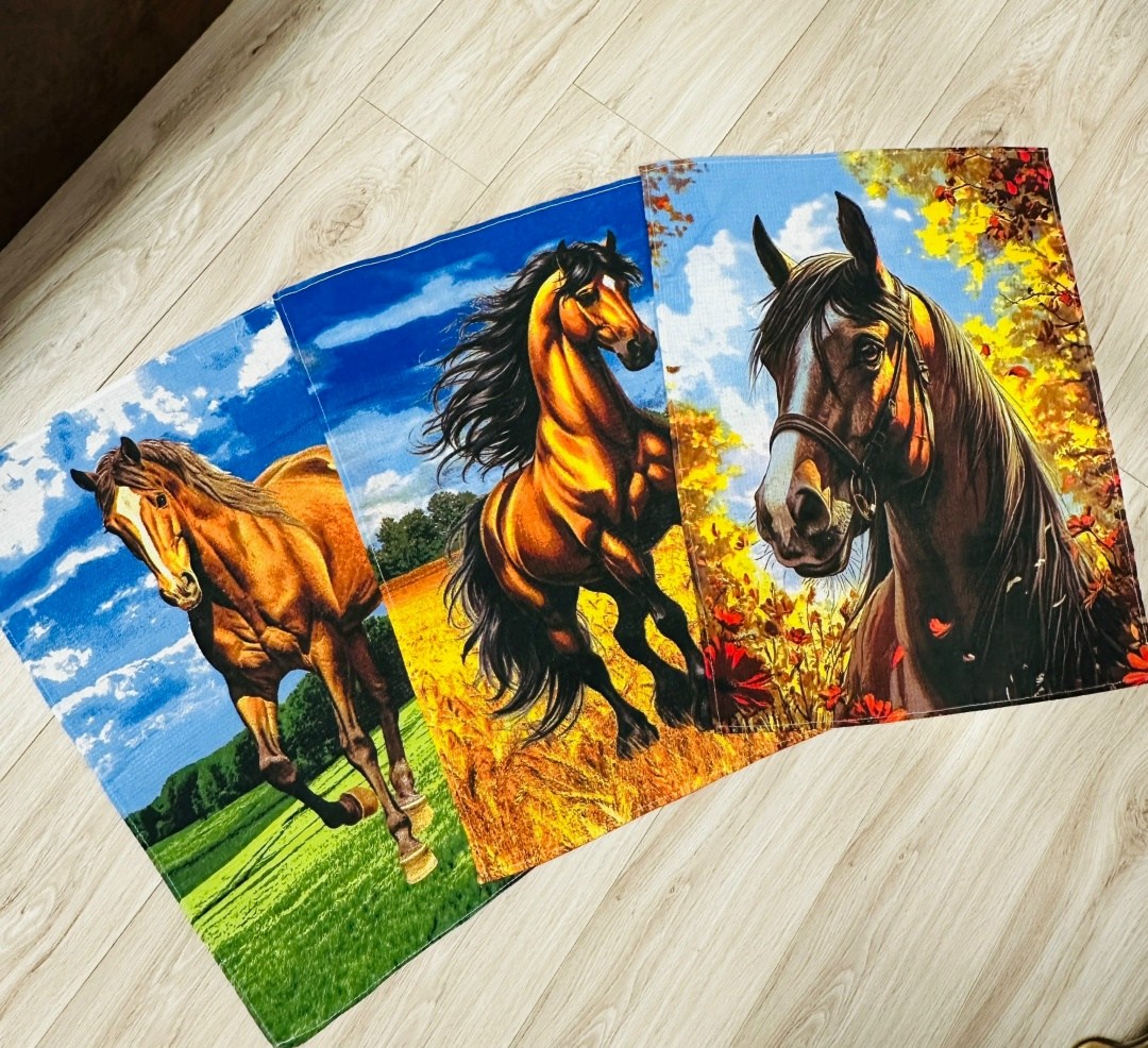 подарочные полотенца новогодние символ 2026 года лошадь,подарочные полотенца новогодние символ 2026 года лошадь 4 шт,кухонные полотенца новогодние символ 2026 года лошадь kse-ni 503003200,подарочные п