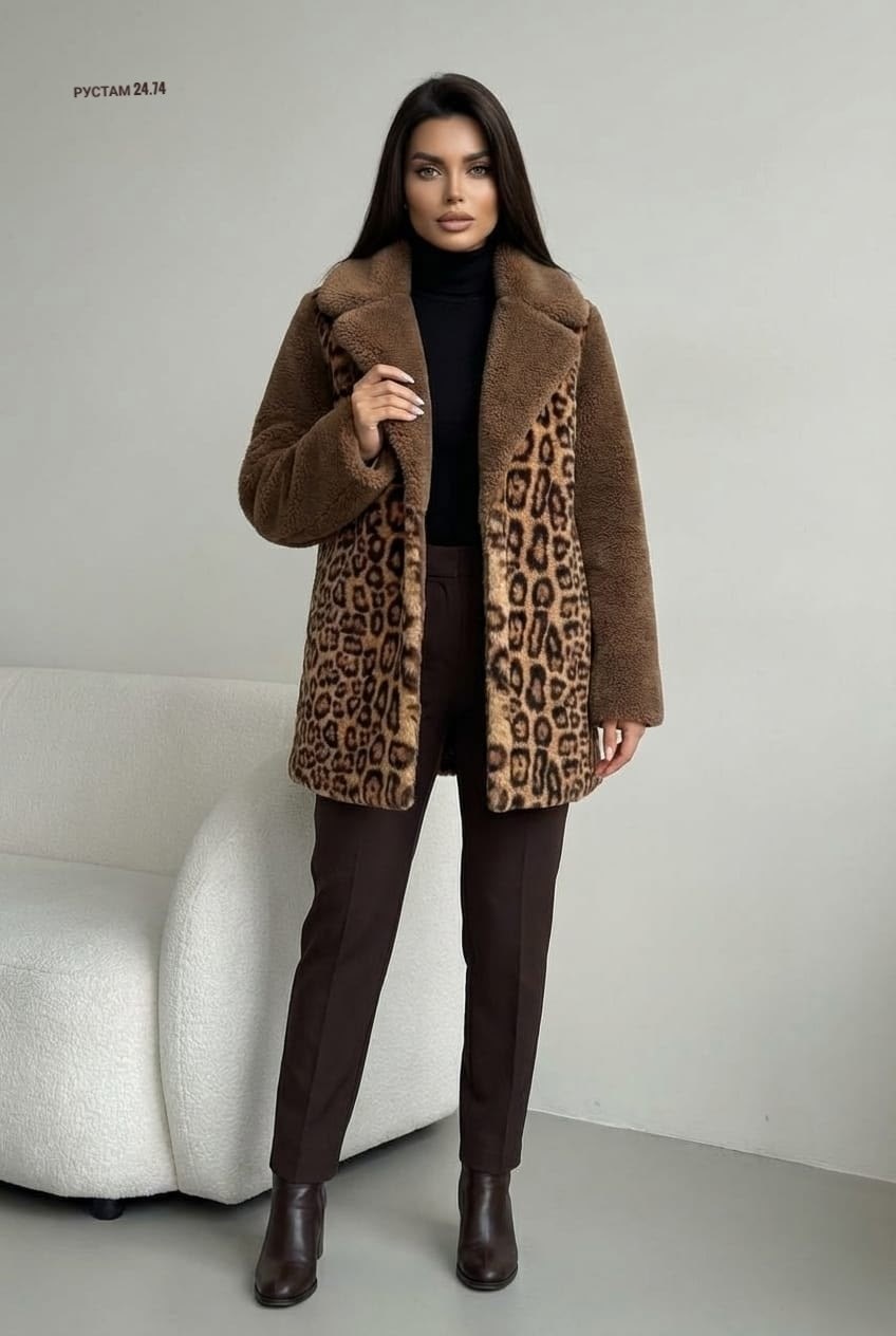 леопардовая шуба,леопардовая шуба из искусственного меха,шуба леопардовая искусственная,шуба женская,эко шуба леопард
