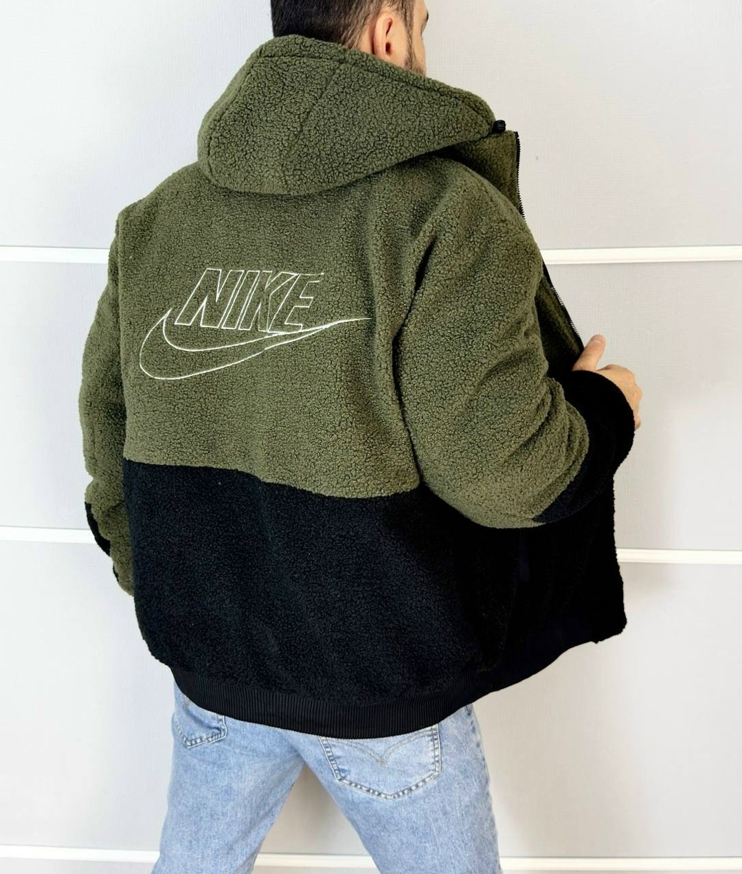 куртка nike барашек,найк двухсторонняя куртка nike барашек,куртка nike барашка двухсторонняя,зимняя куртка,плюшевая куртка nike