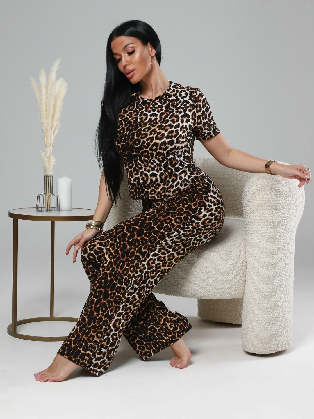леопардовые костюмы,костюм женский леопард,домашний костюм женский,костюм с брюками,леопардовая ткань