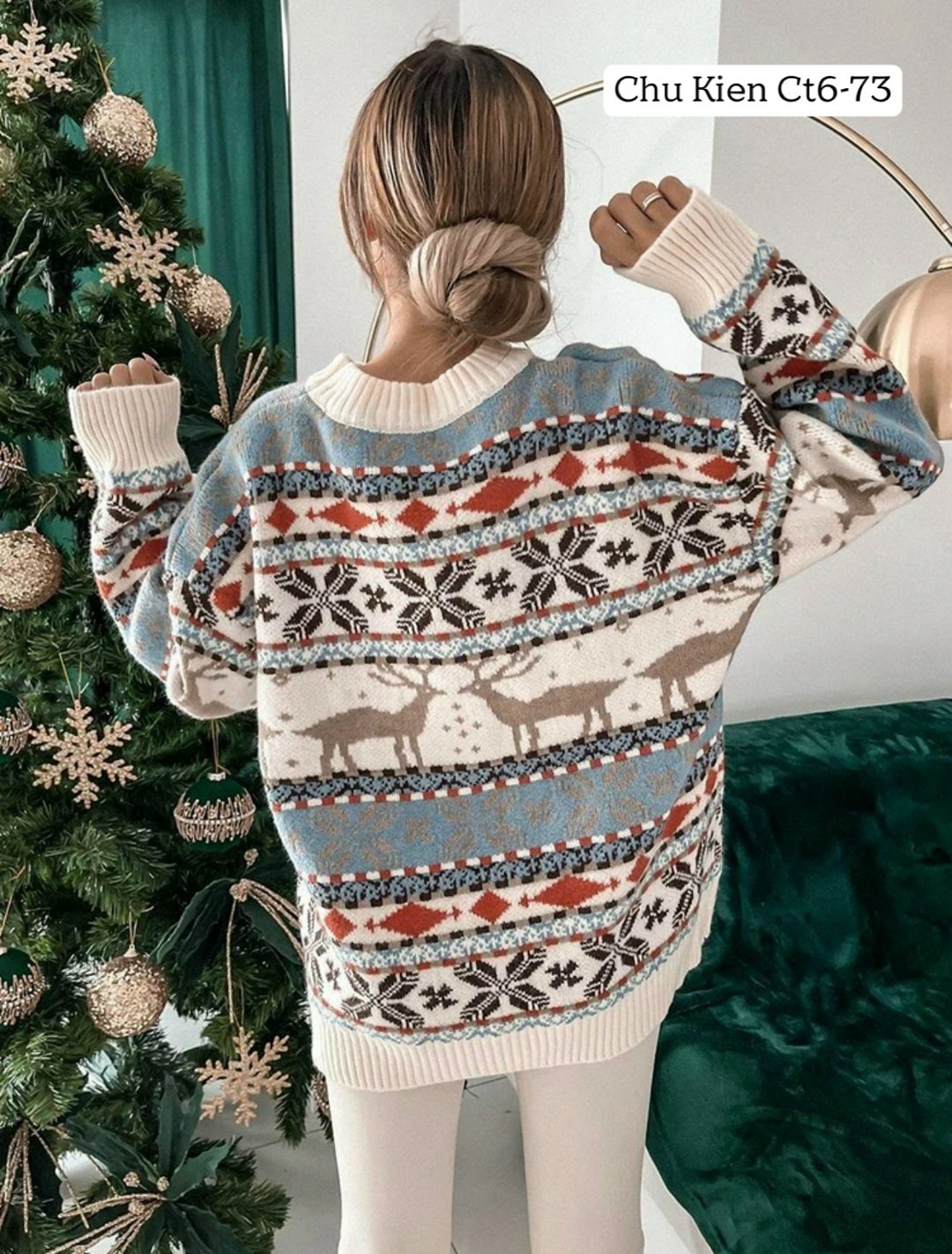 рождественские свитера,женский рождественский свитер с принтом по всей поверхности,женский рождественский свитер с принтом по всей поверхности зима 2025,свитер новогодний,женский новогодний свитер