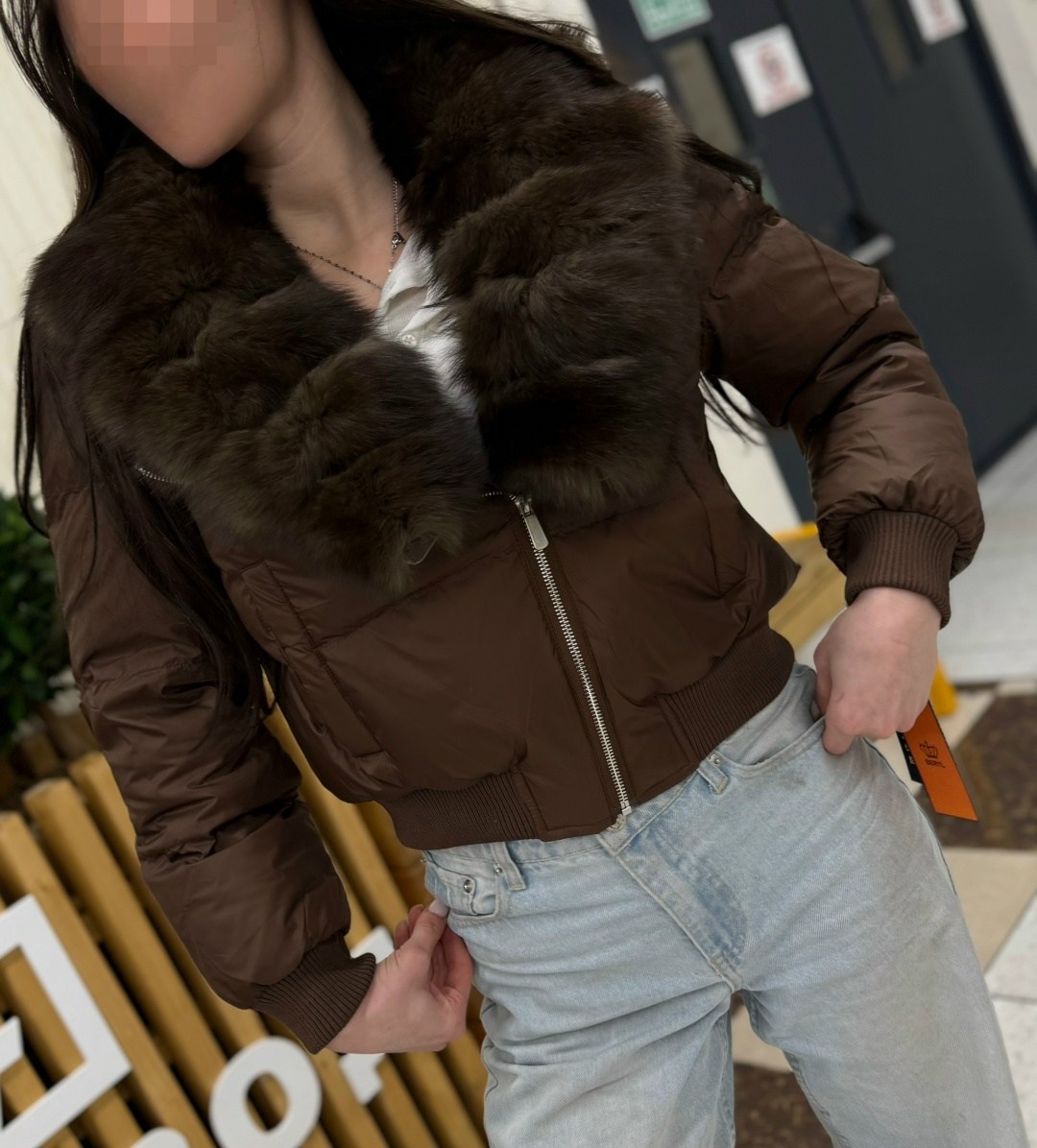 пуховик короткий с натуральным мехом angel mood,пуховик с натуральным мехом,пуховик короткий,куртка с натуральным мехом женская,женский пуховик с мехом