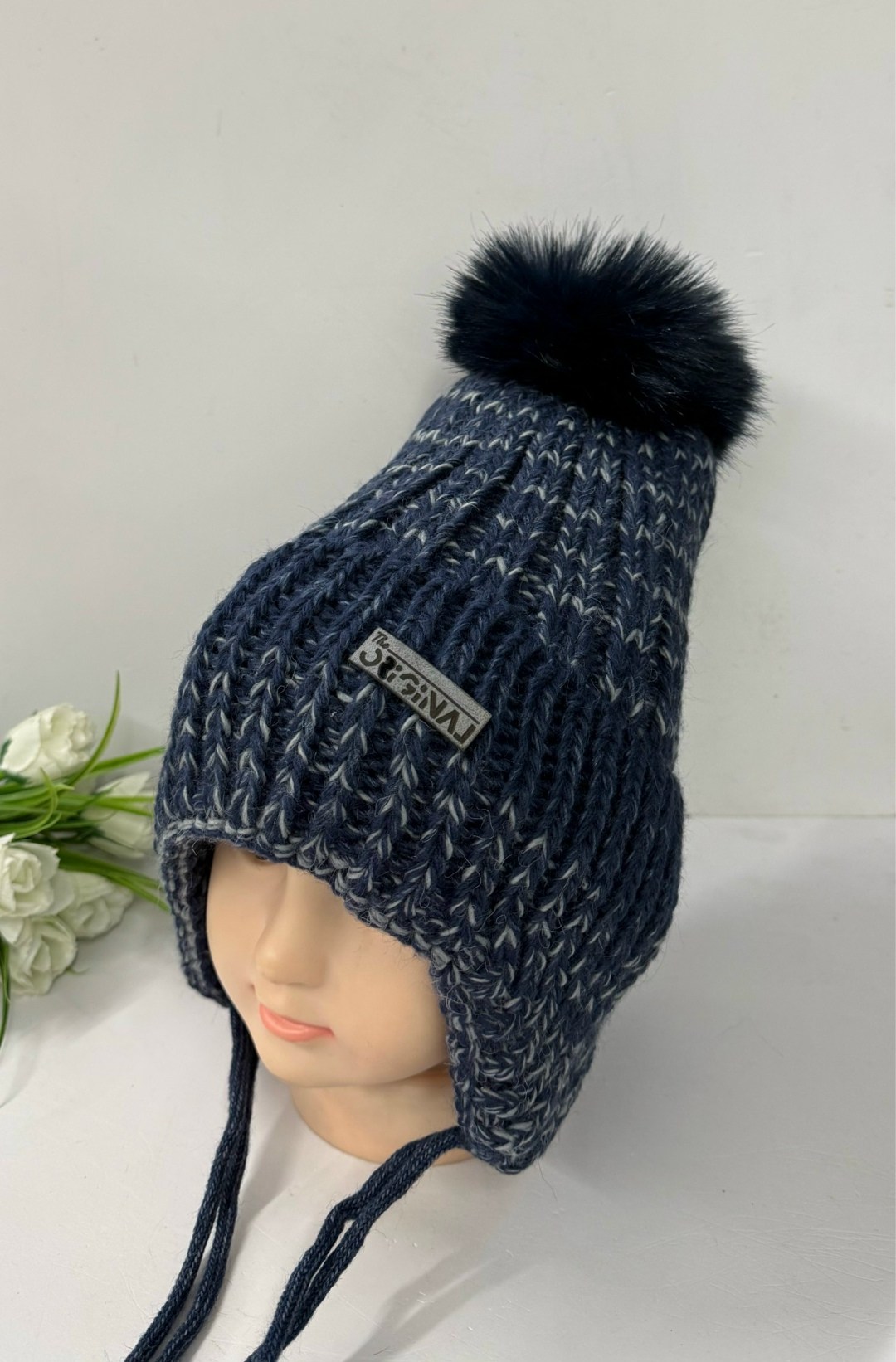 шапка детская,шапка вязаная,шапка для девочек,шапка для детей,детские шапки с натуральным помпоном