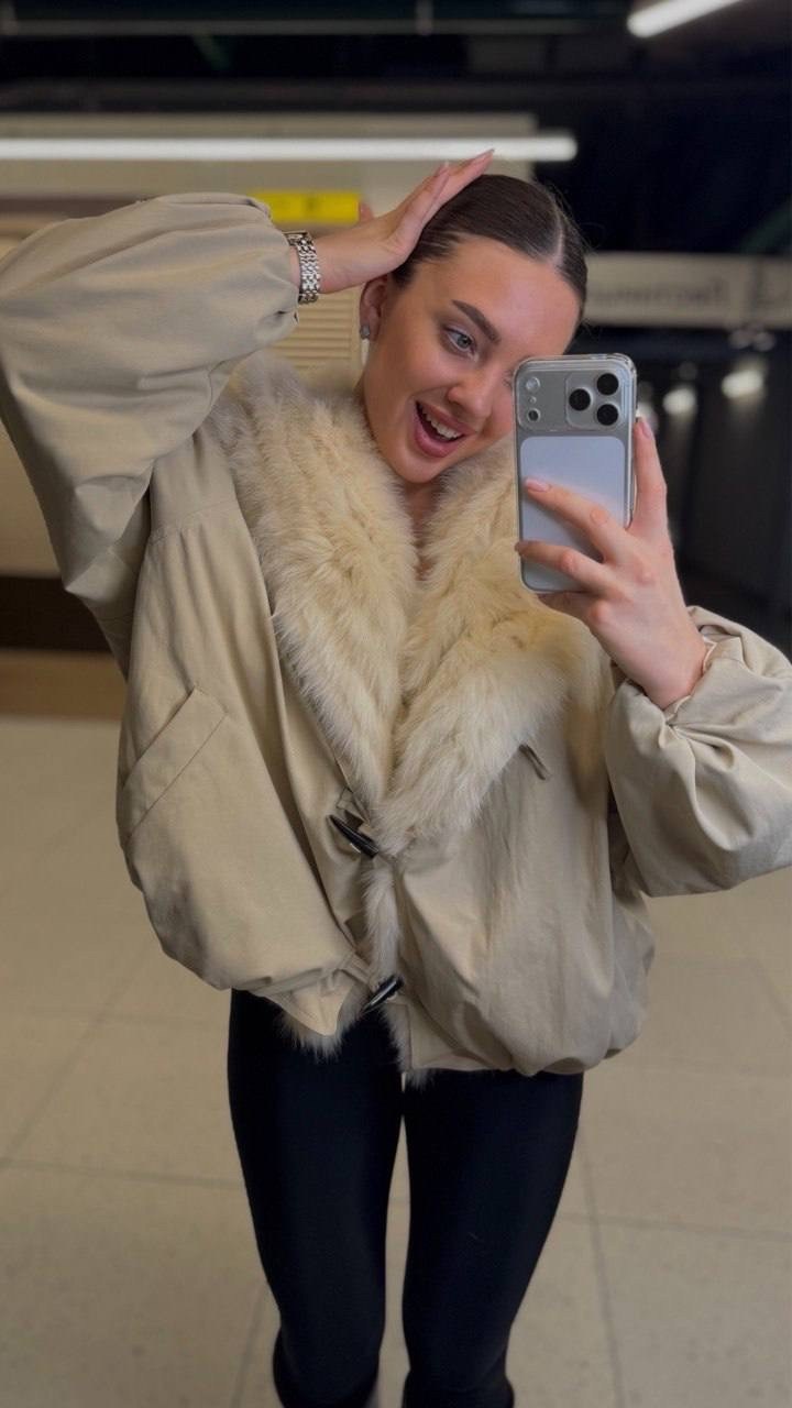 куртка с меховым подкладом женская,куртка женская,куртка,парка женская,куртка женская бежевая