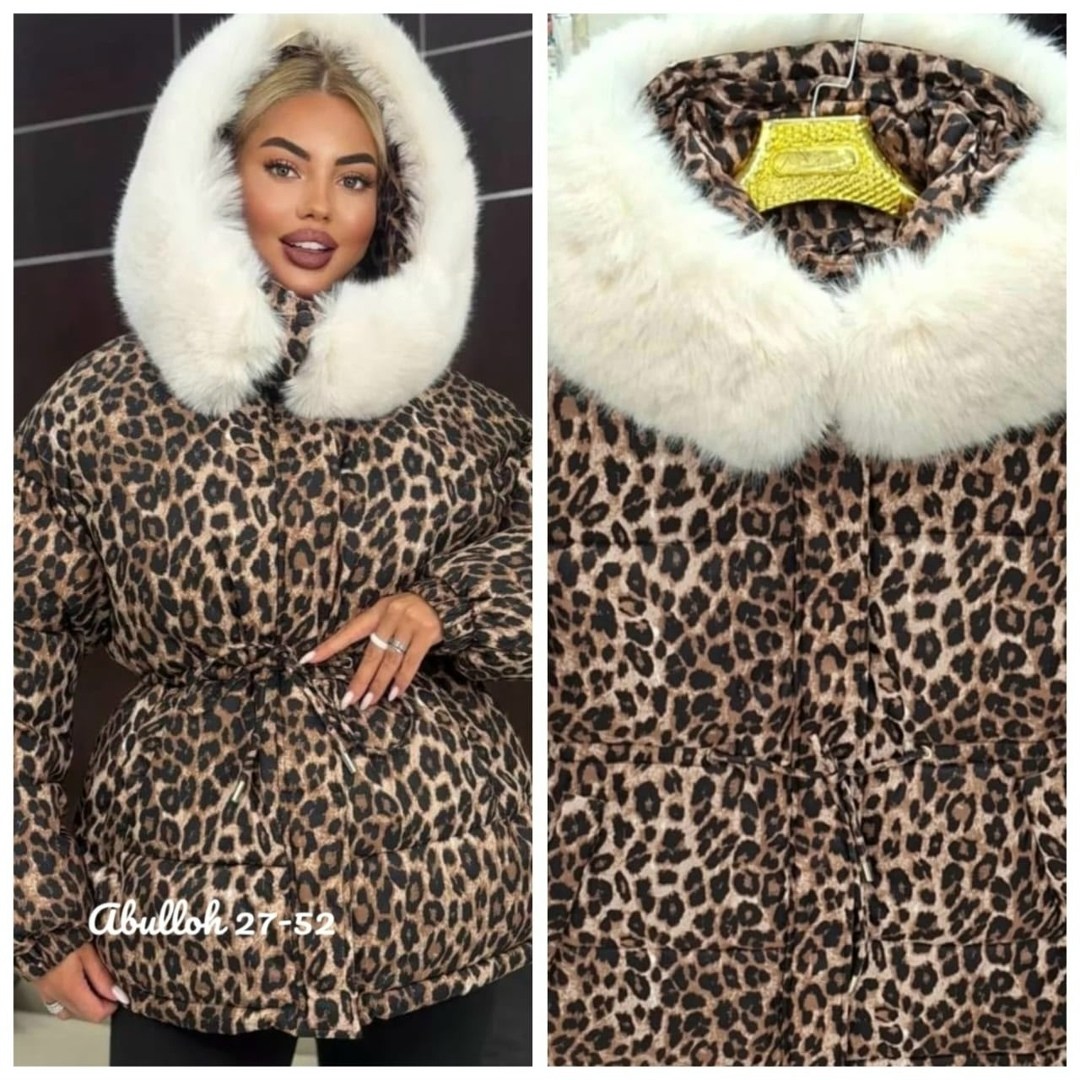 леопардовый пуховик,зимняя куртка,женская куртка,зимняя куртка двусторонняя,женская зимняя куртка