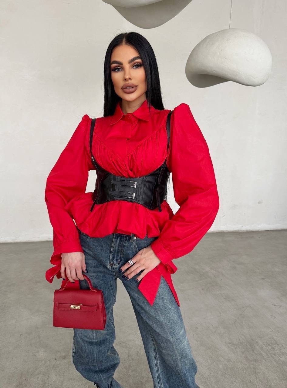 модные наряды,блуза с объемными рукавами,рубашка с корсетом,мода модная