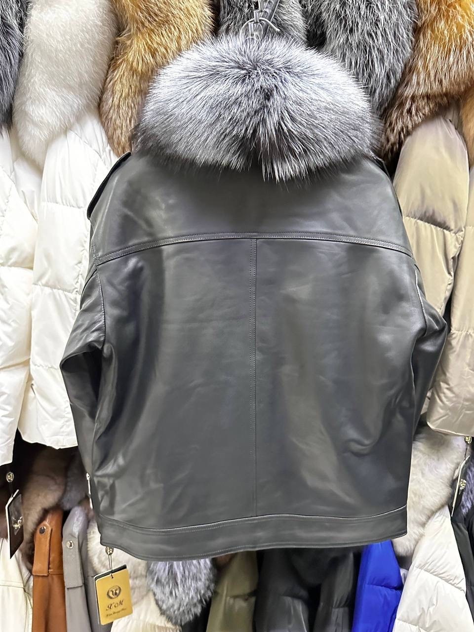 кожаная куртка с мехом,куртка натуральная кожа мех чернобурка,куртка с мехом,кожаная куртка с чернобуркой женская,кожанка с мехом