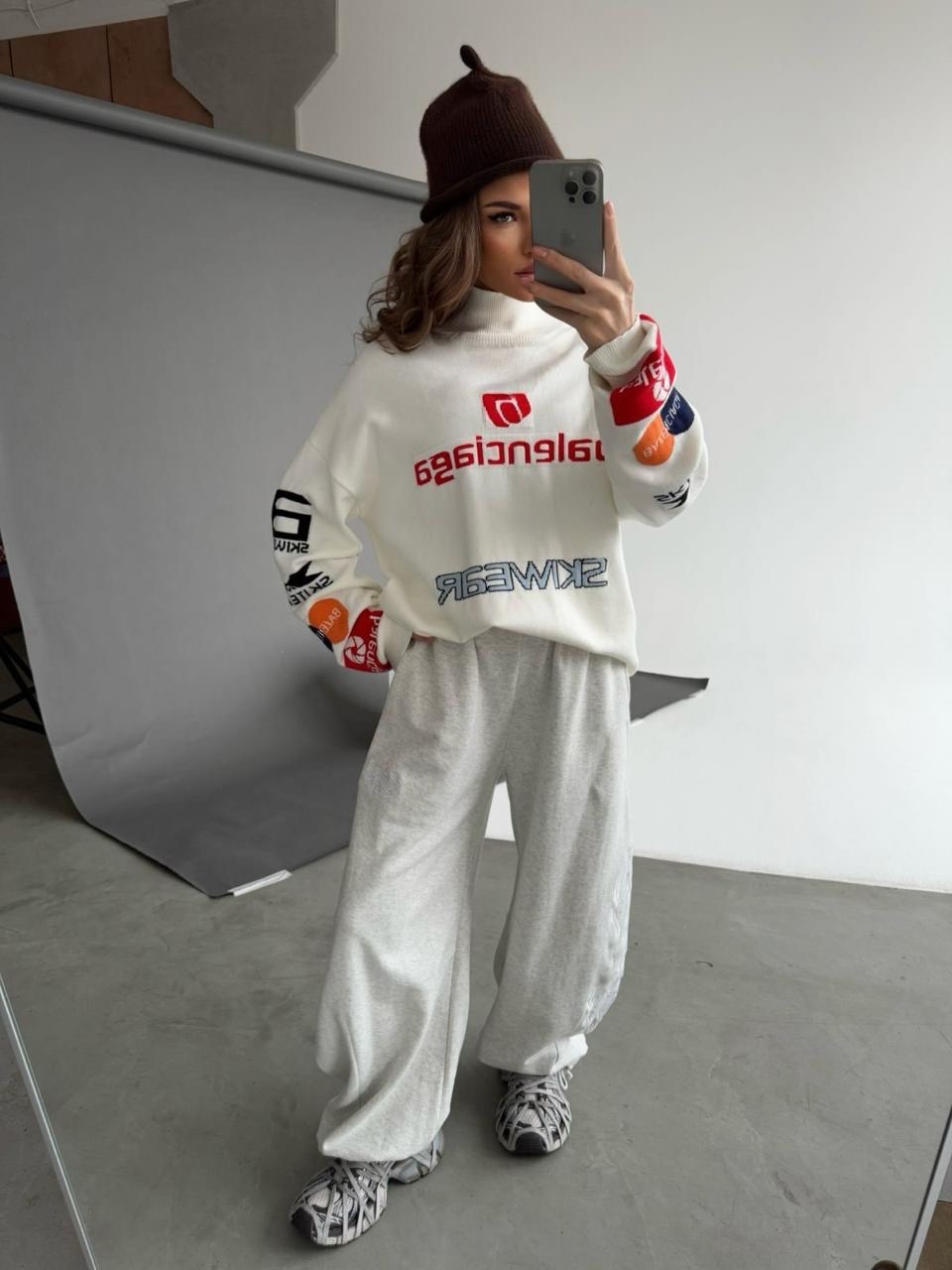 свитшот с начесом оверсайз базовый кофта only she,свитшот женская,свитшот balenciaga,свитшот,свитшот толстовка