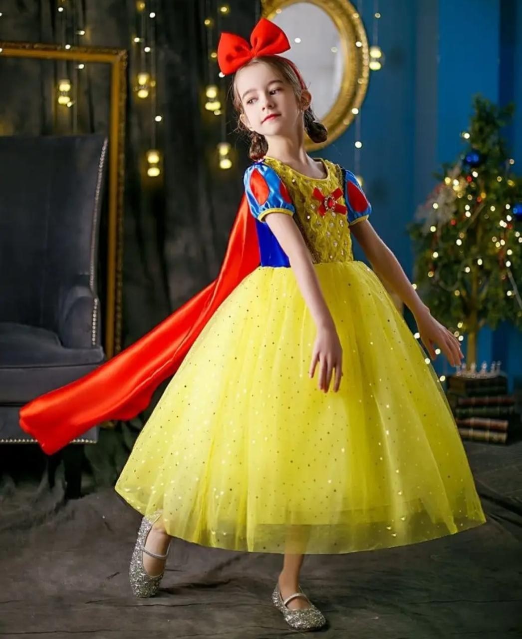 платье белоснежка,платье белоснежки для девочки,детское платье принцессы,платье принцесса белоснежка для девочки,костюм белоснежки для девочки