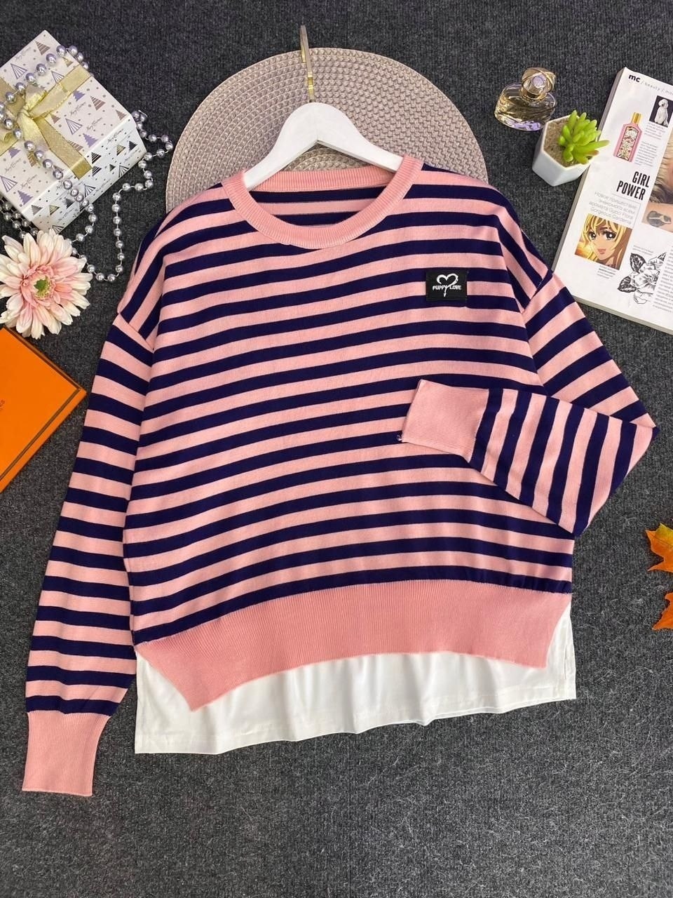 трикотажный джемпер в полоску,кофта женская,джемпер в полоску,кофта свитер женский,стильный джемпер